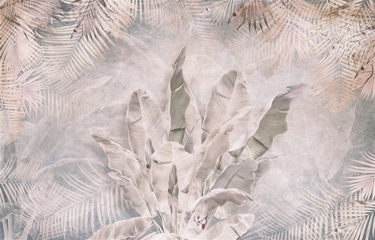 Fototapet compoziție cu frunze tropicale