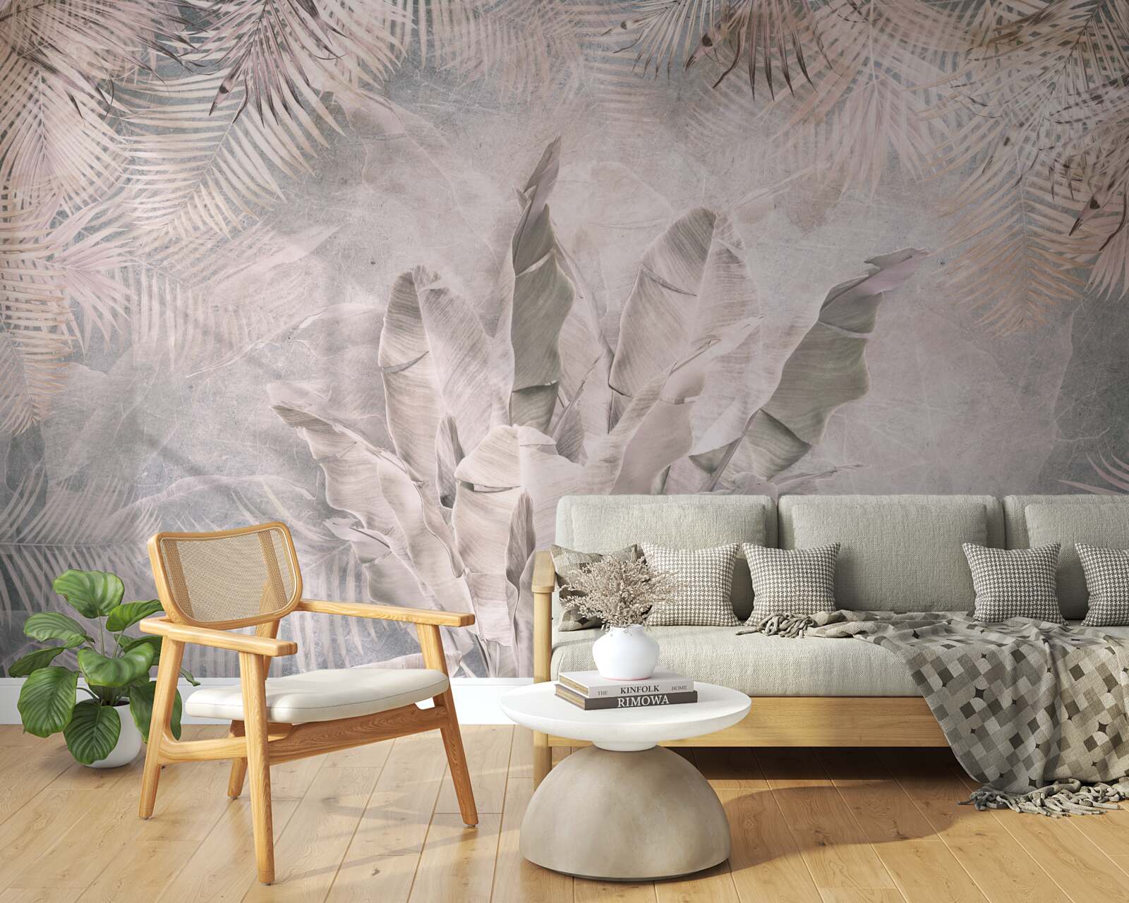 Fototapet compoziție cu frunze tropicale