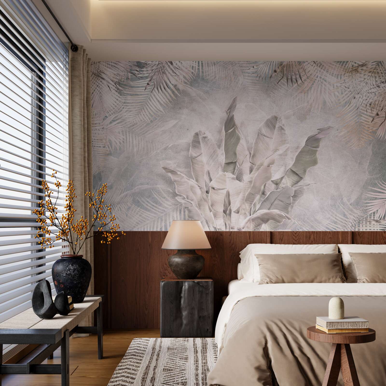 Fototapet compoziție cu frunze tropicale