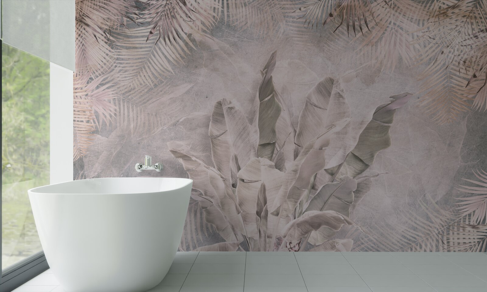 Fototapet compoziție cu frunze tropicale