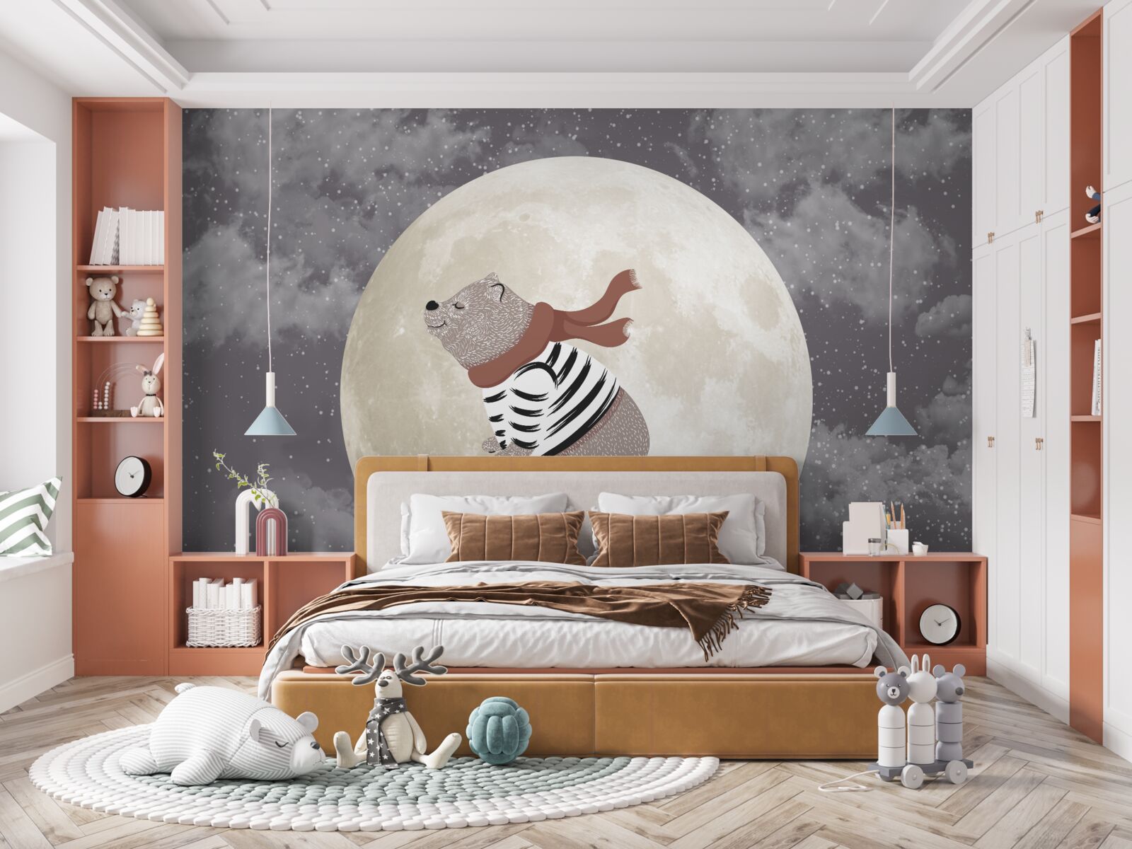 Fototapet circ panda pe o bicicletă