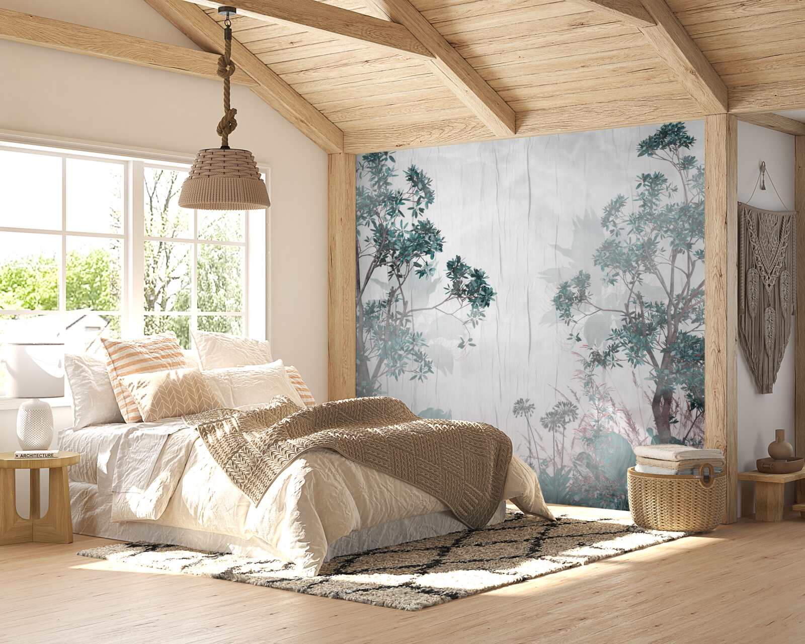 Fototapet pădurea este învăluită în vreme ploioasă