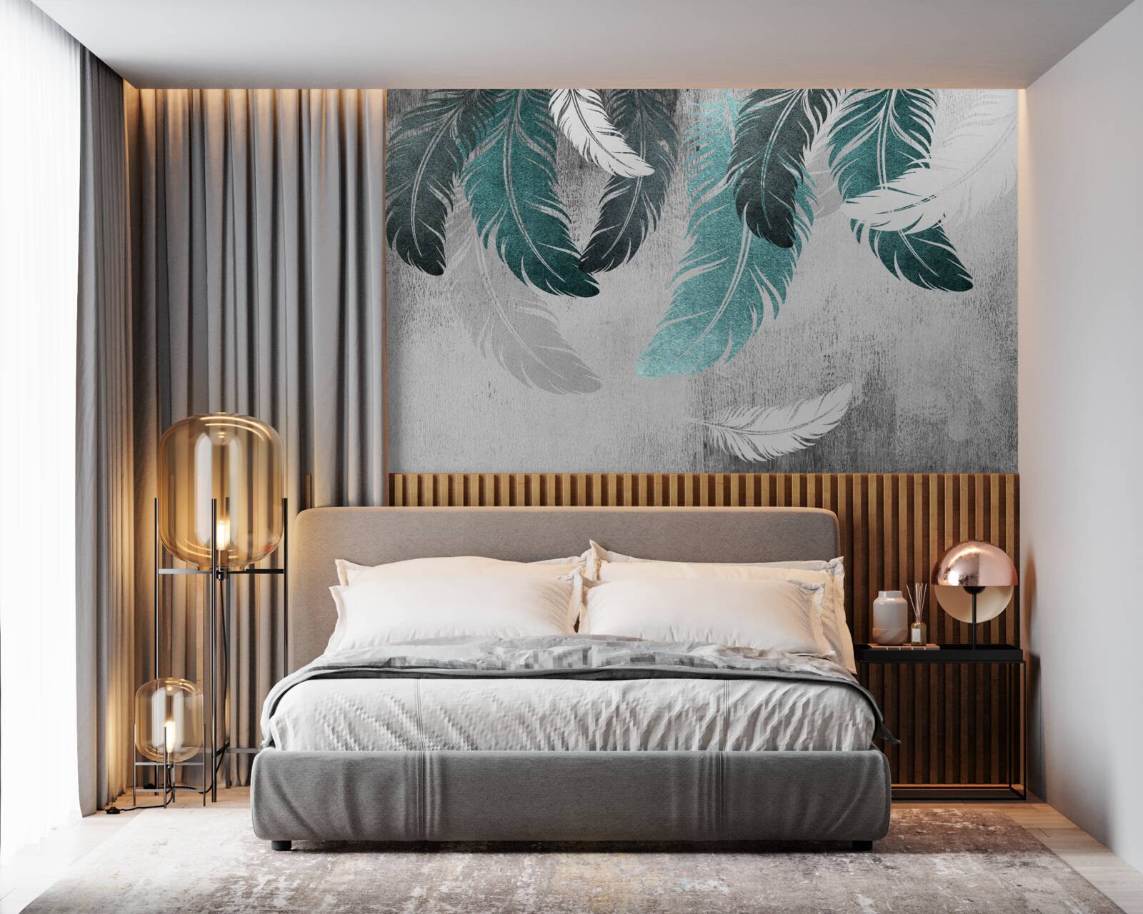 Fototapet frunzele mari pinnate cad