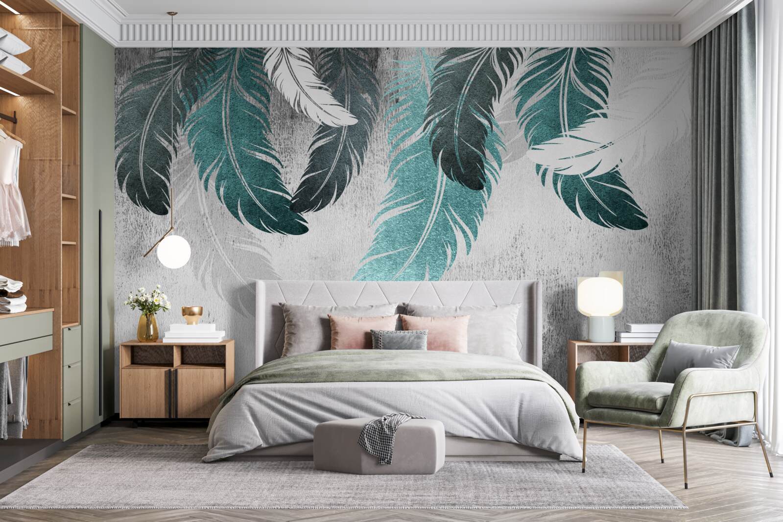 Fototapet frunzele mari pinnate cad