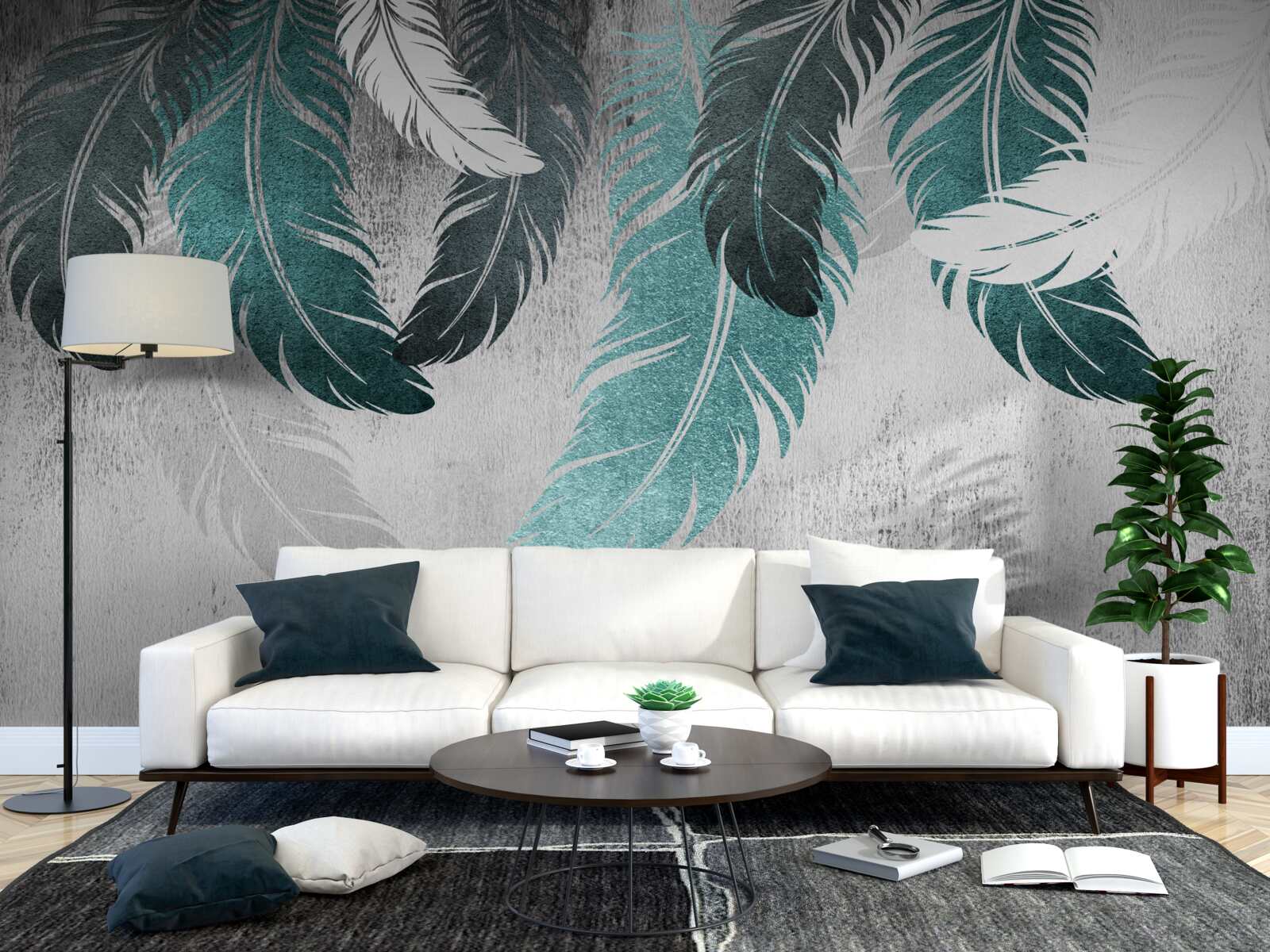 Fototapet frunzele mari pinnate cad