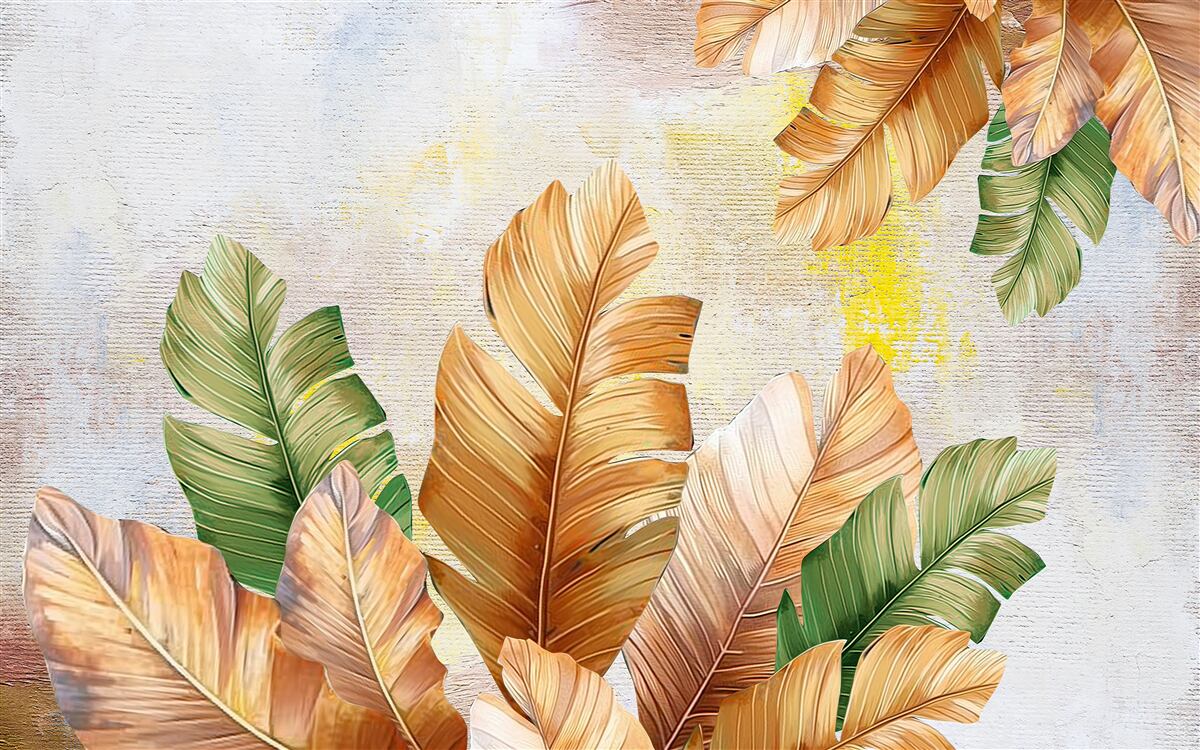 Fototapet toamna frunzele arată ca penele