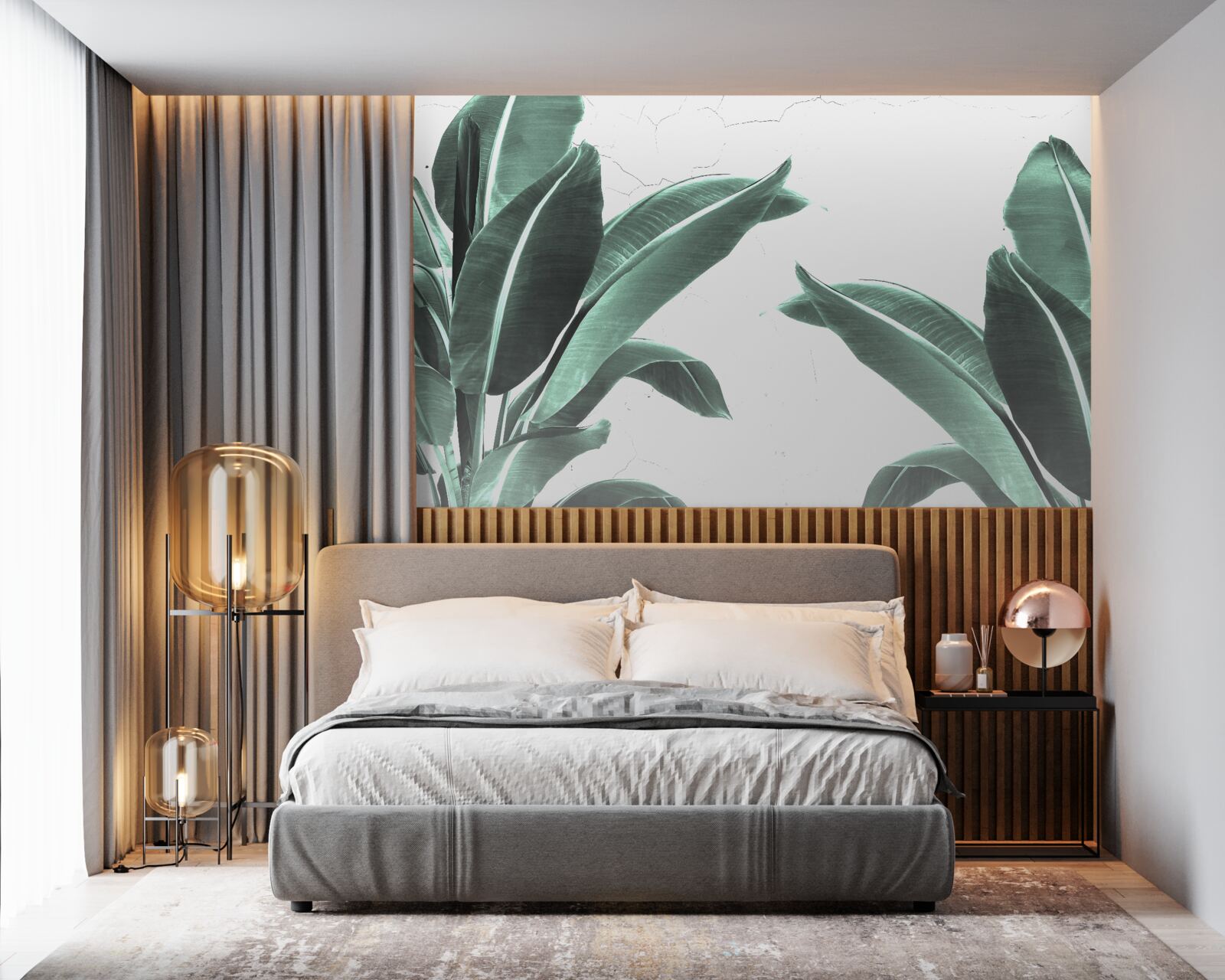 Fototapet frunze mari de palmier verde