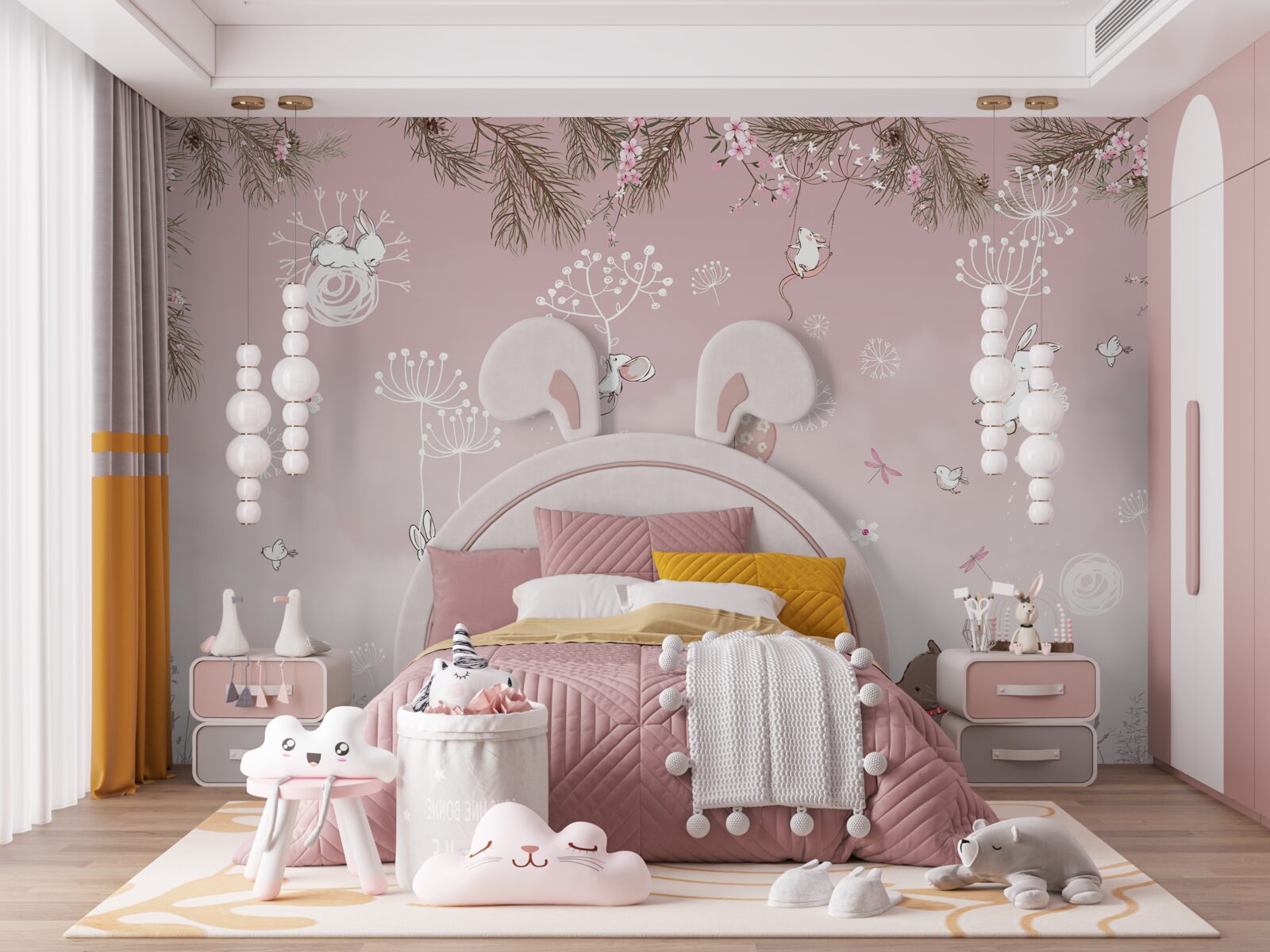 Fototapet doi urși printre iarbă