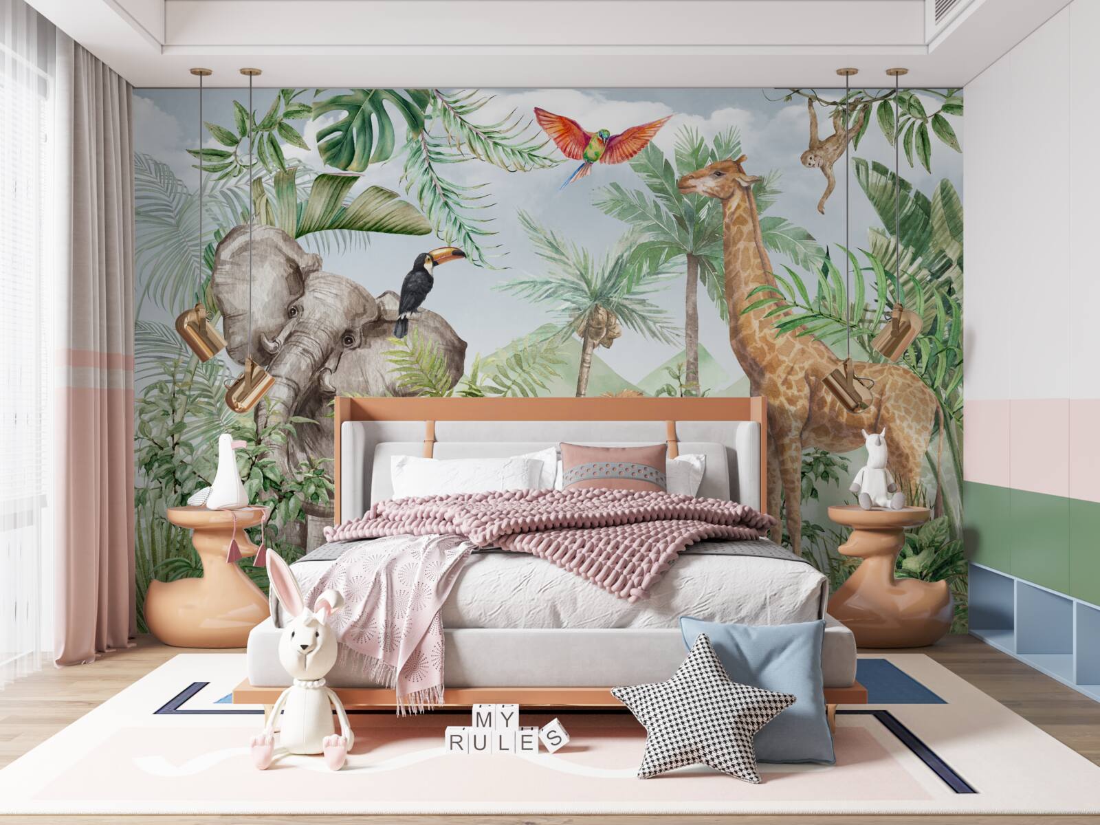 Fototapet animale exotice drăguțe