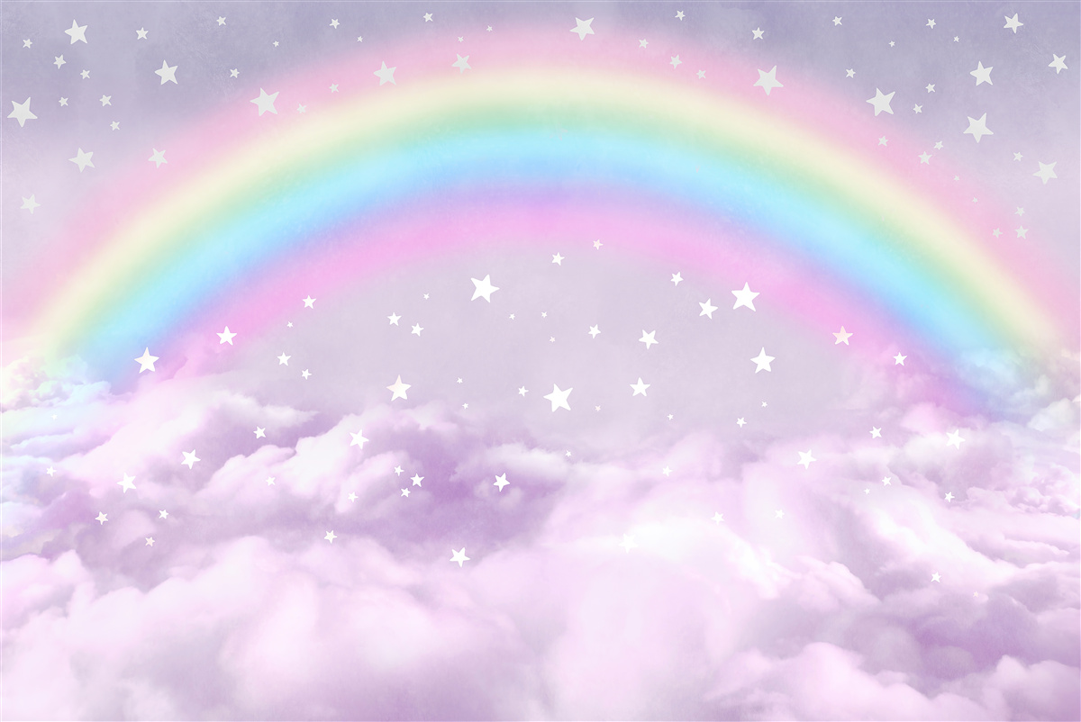 Fototapet nori sub curcubeu