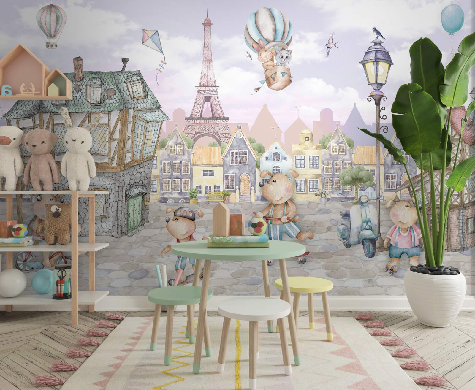 Fototapet orașul animalelor