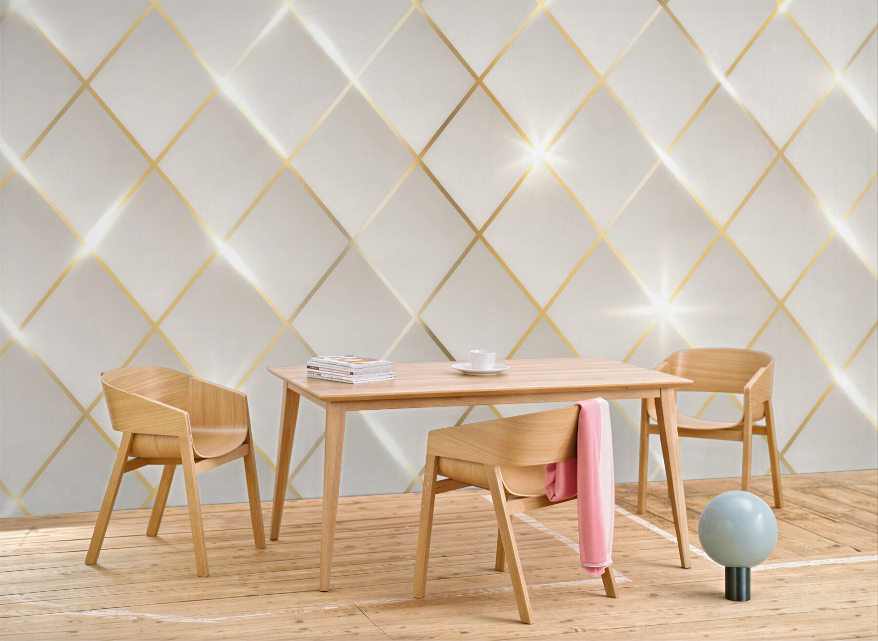 Fototapeta złota geometryczna elegancja z blaskiem