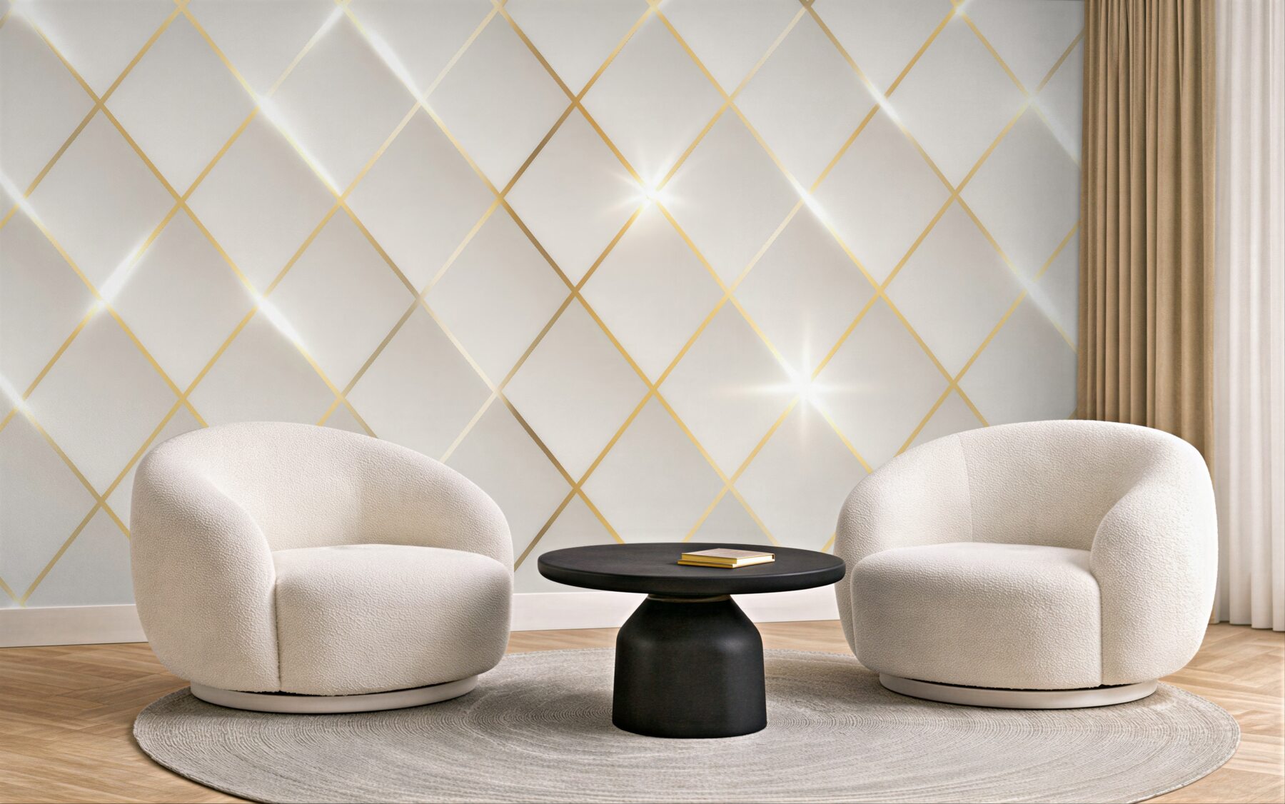 Fototapeta złota geometryczna elegancja z blaskiem