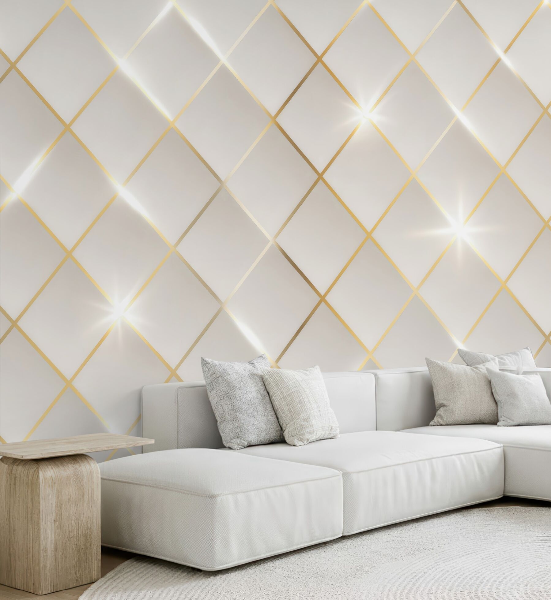 Fototapeta złota geometryczna elegancja z blaskiem