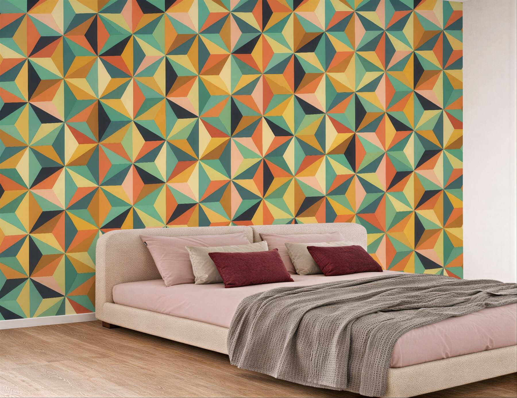 Fototapeta retro mozaika geometrycznych gwiazd