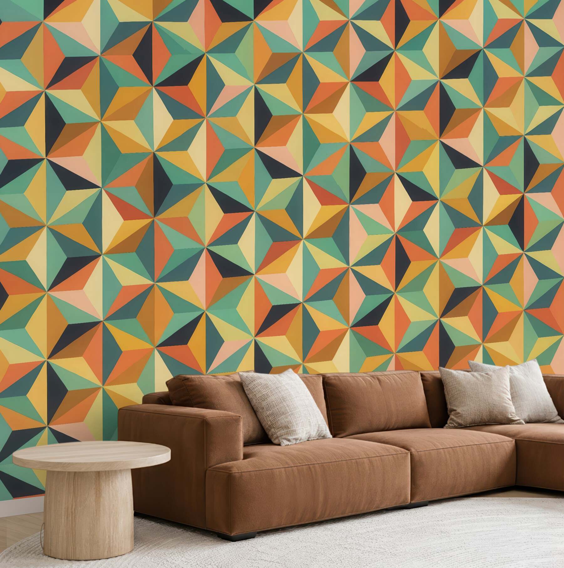 Fototapeta retro mozaika geometrycznych gwiazd