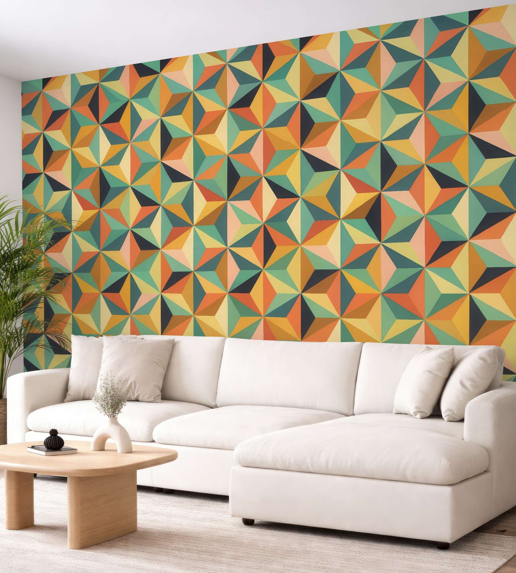 Fototapeta retro mozaika geometrycznych gwiazd