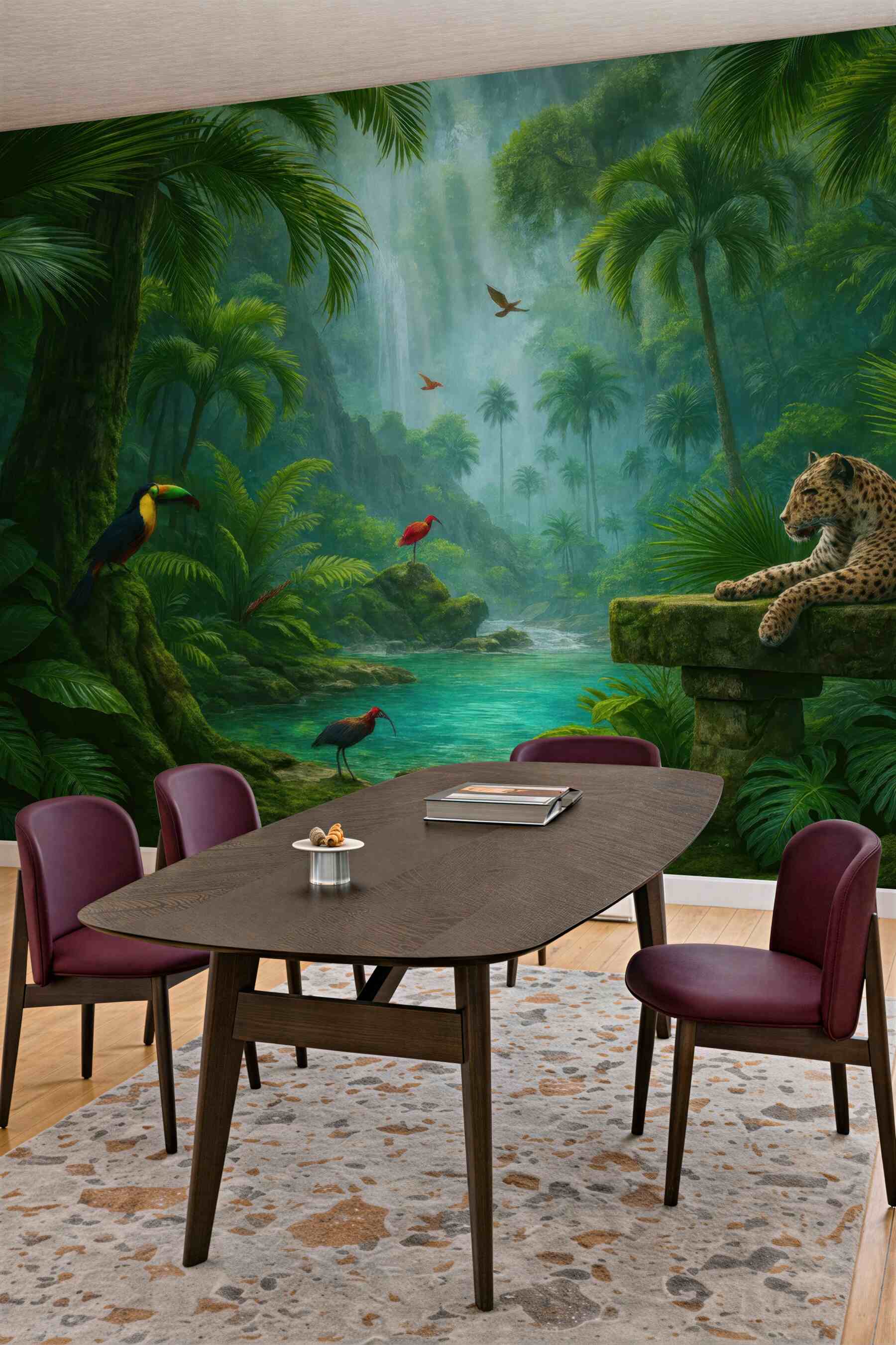 Fototapeta tropikalna laguna z jaguarem