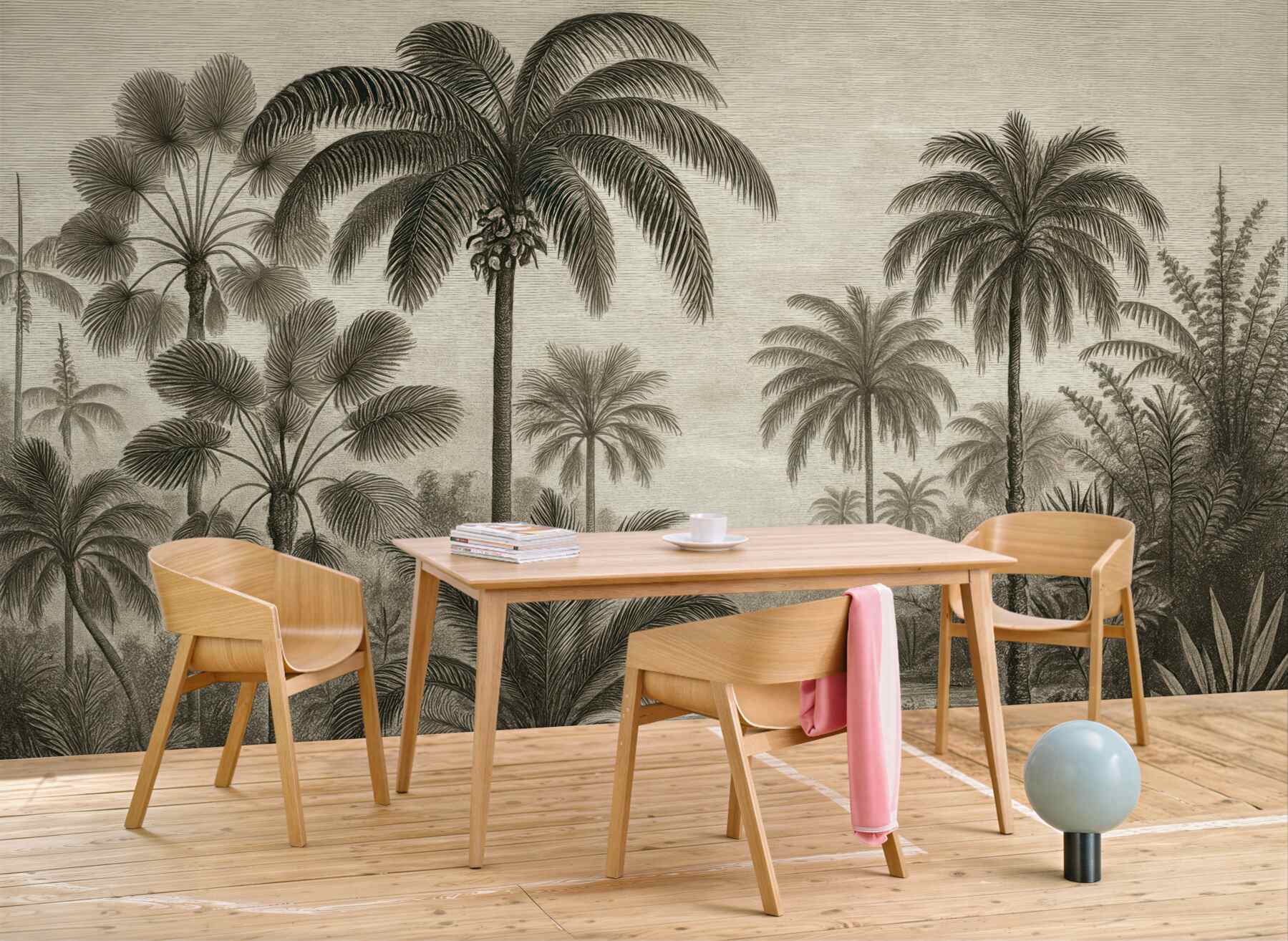 Fototapeta retro tropikalne palmy nad wodą