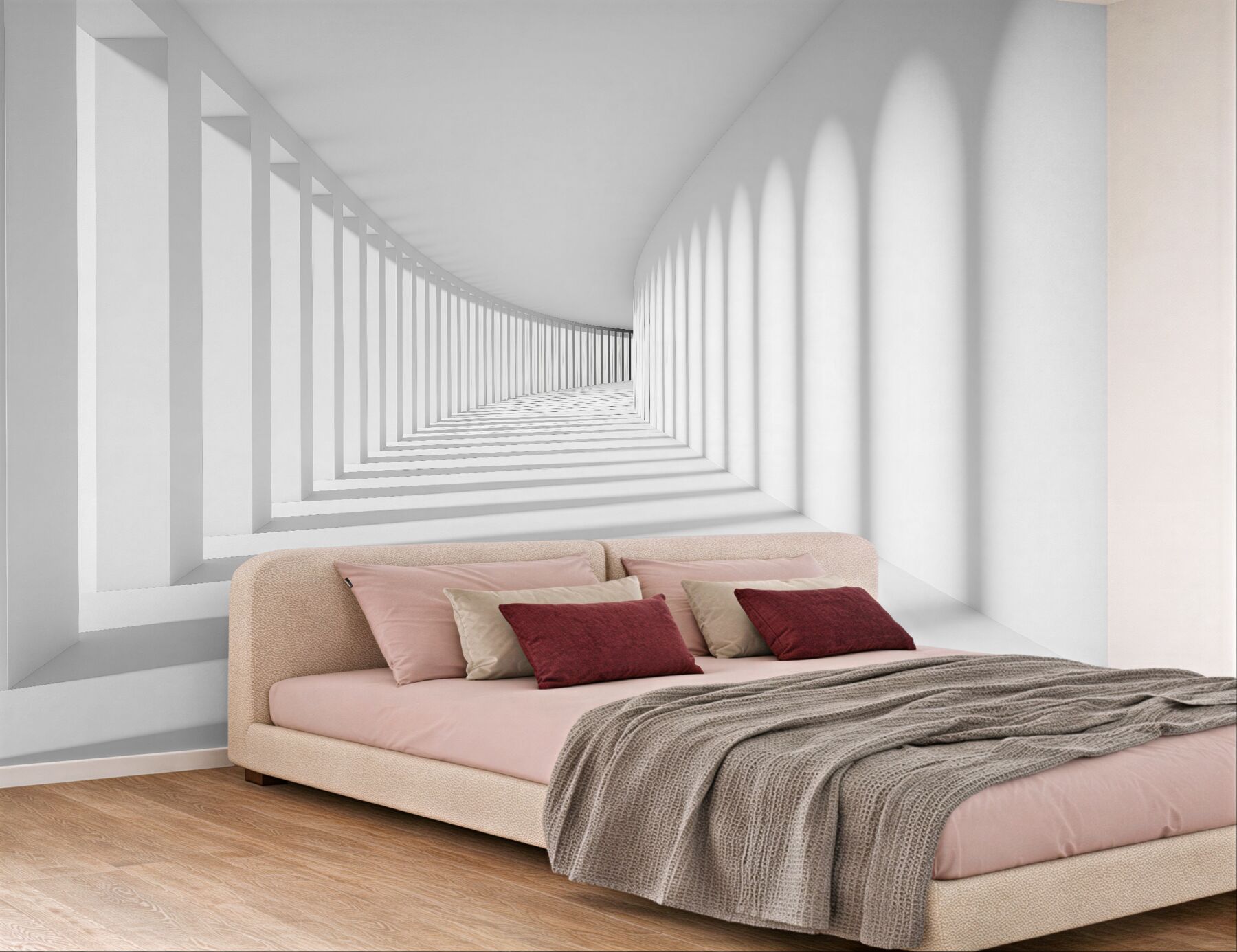 Fototapeta minimalistyczny korytarz światła i cieni