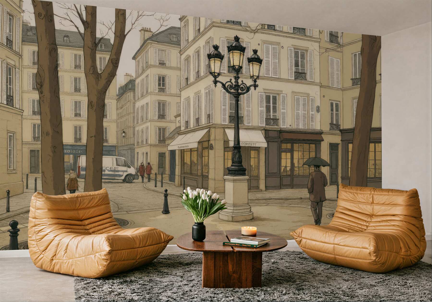 Fototapeta klimatyczna uliczka paryskiego zaułka