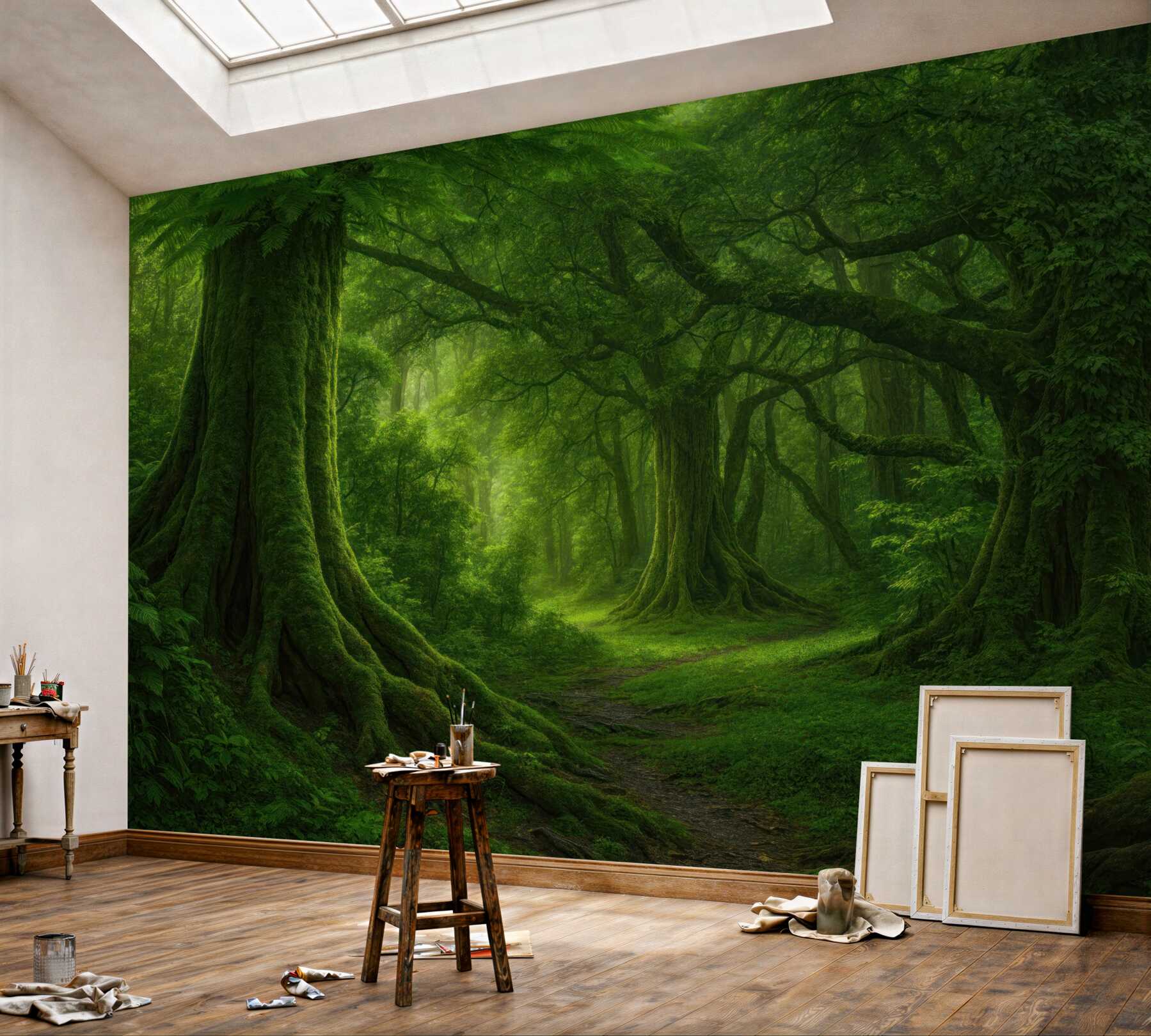 Fototapeta magiczny zielony las