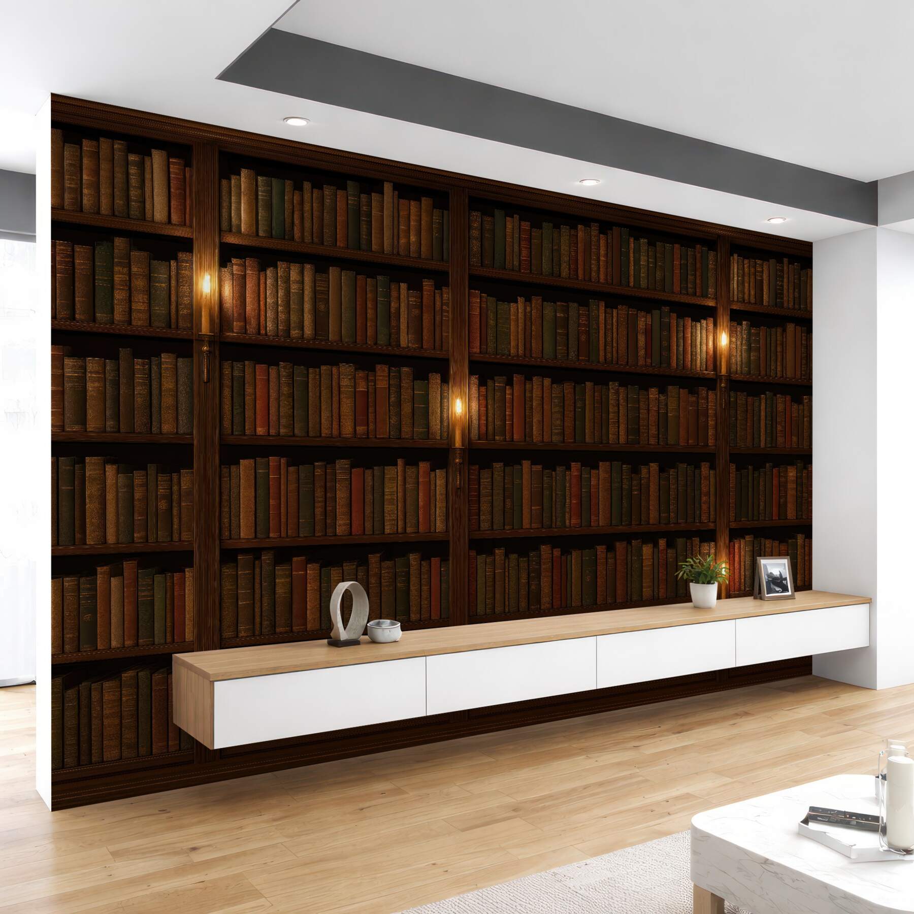 Fototapeta klimatyczna biblioteka z książkami