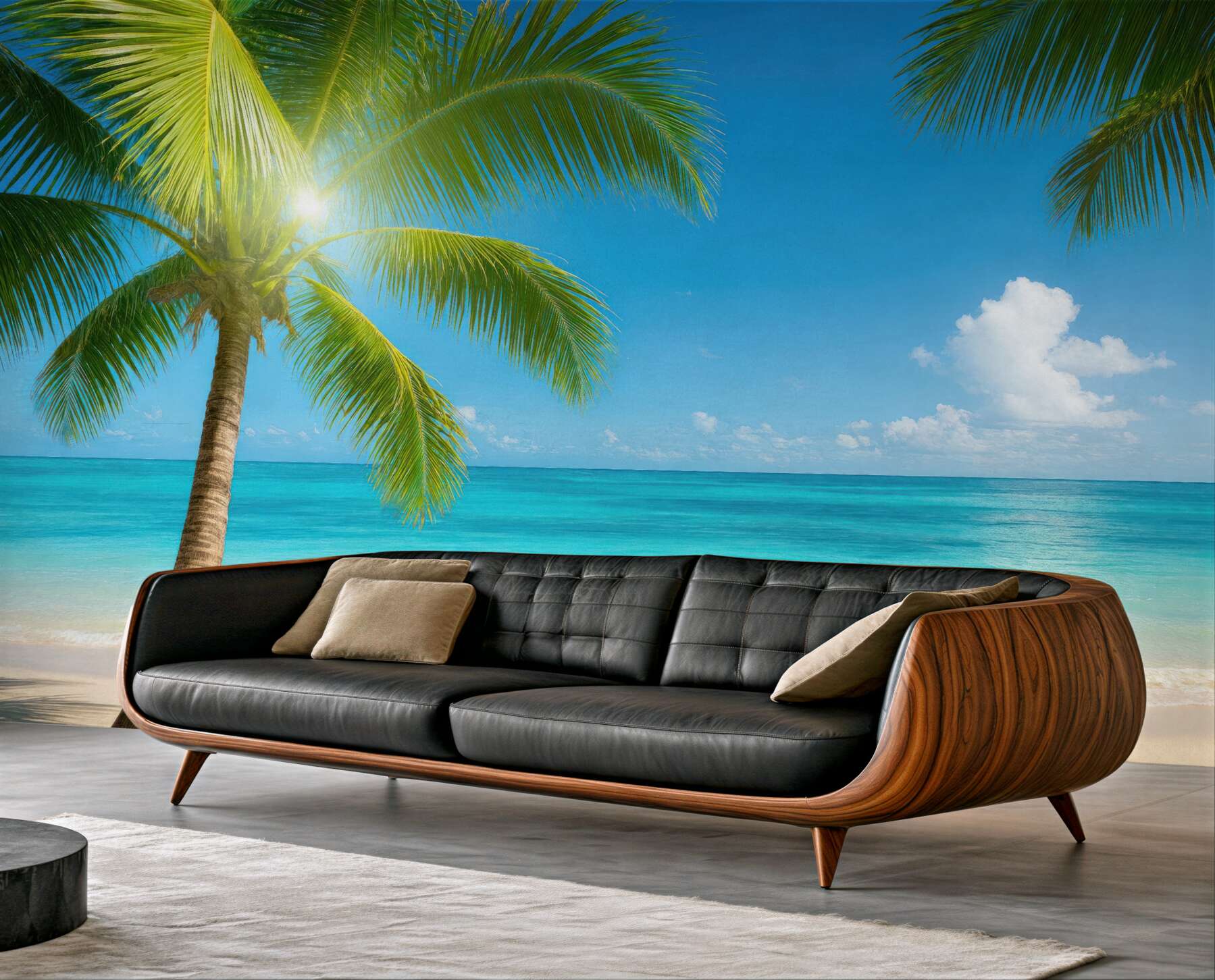 Fototapeta rajska plaża pod palmami