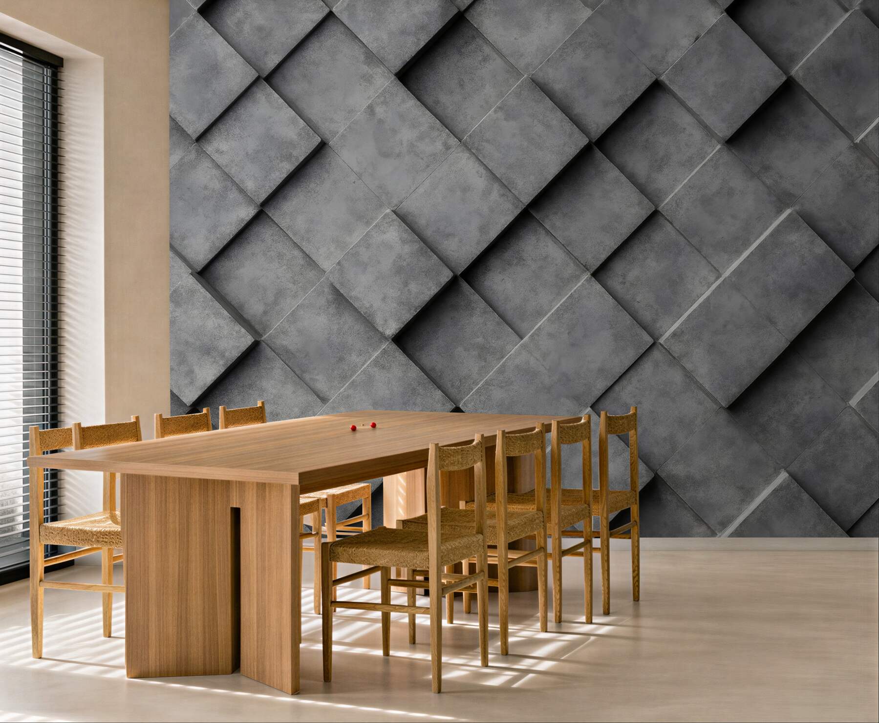 Fototapeta grafitowa geometryczna mozaika 3d
