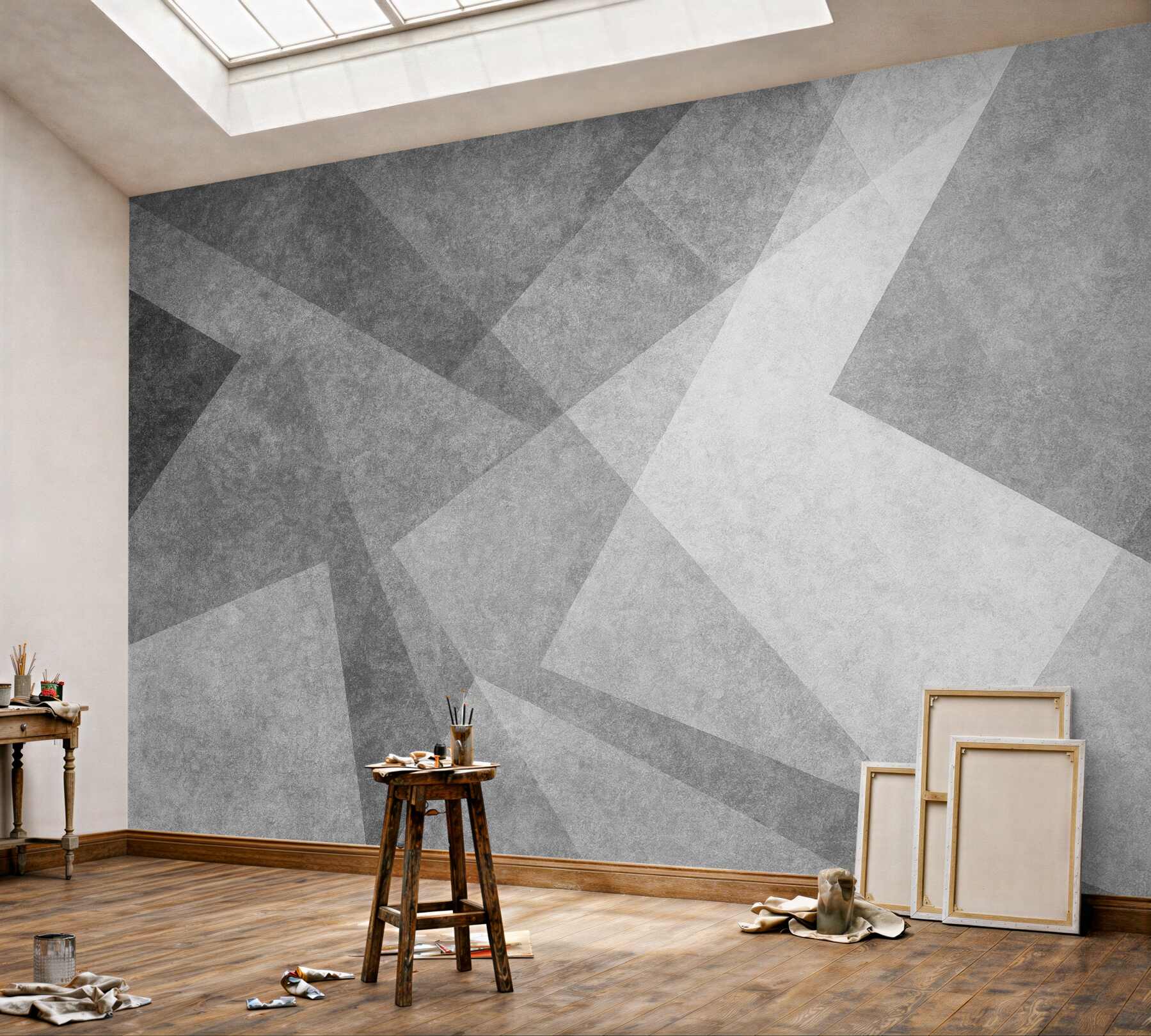 Fototapeta szara abstrakcja geometryczna
