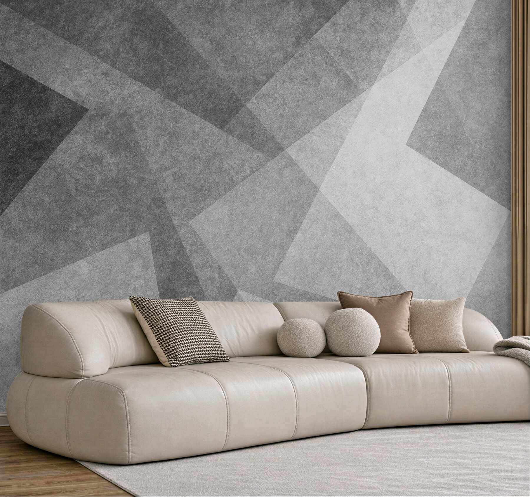 Fototapeta szara abstrakcja geometryczna
