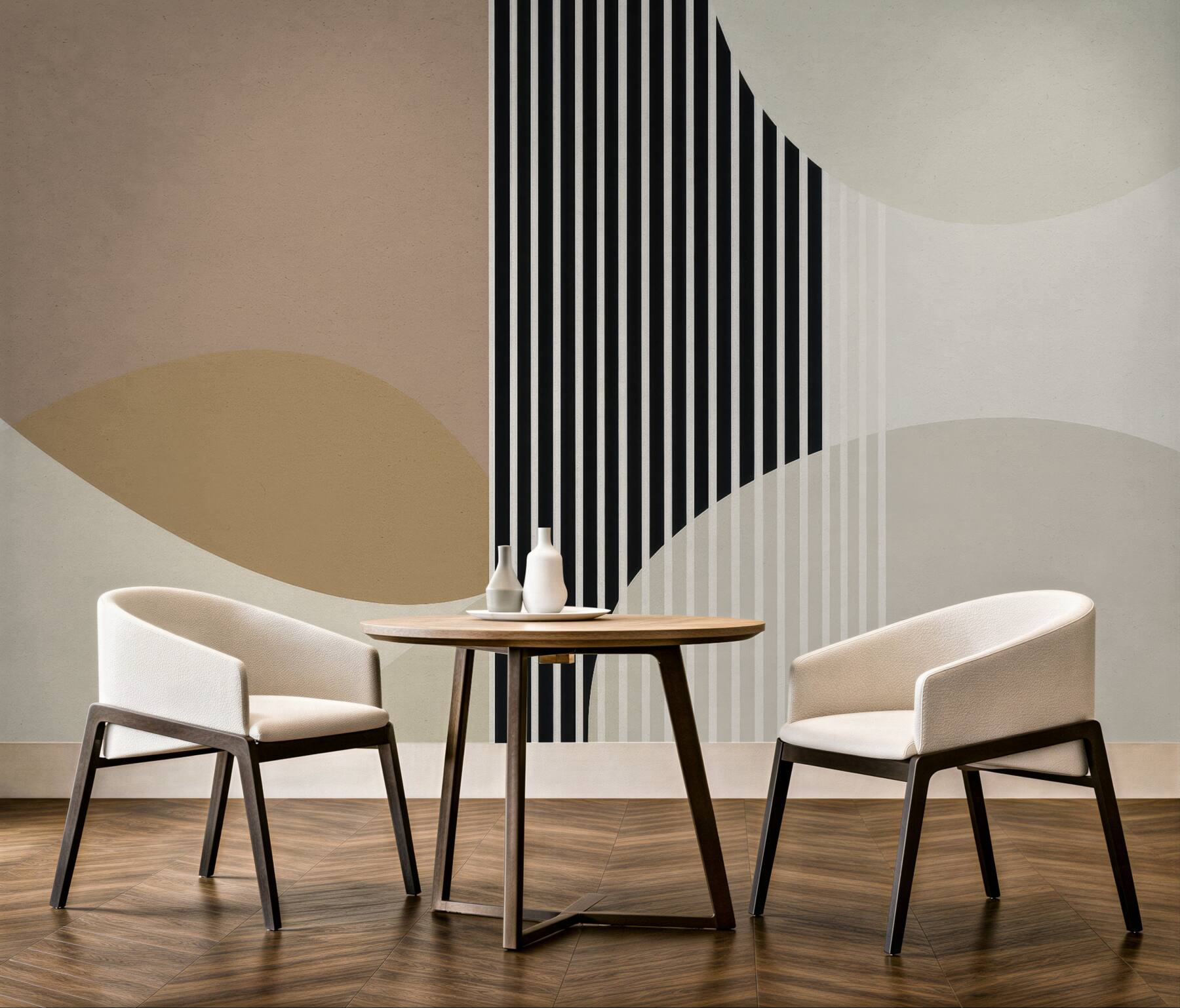 Fototapeta geometryczne łuki w stylu modernistycznym