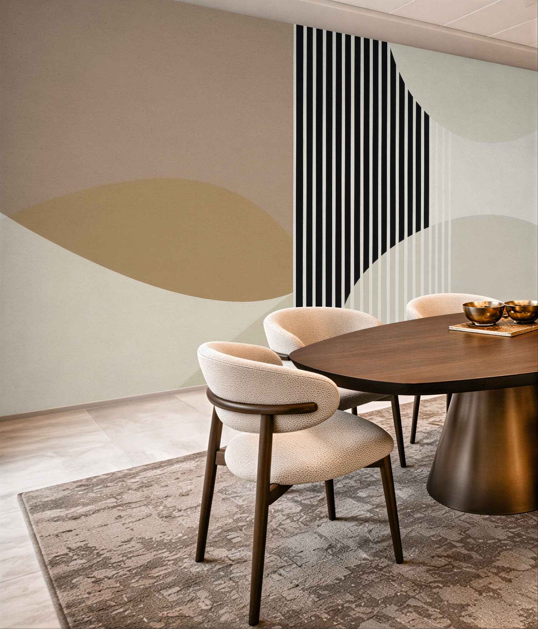 Fototapeta geometryczne łuki w stylu modernistycznym