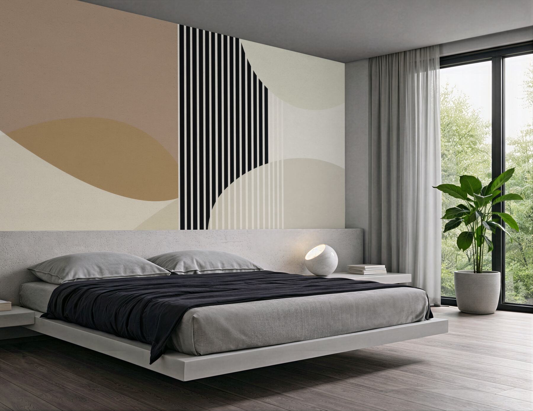 Fototapeta geometryczne łuki w stylu modernistycznym