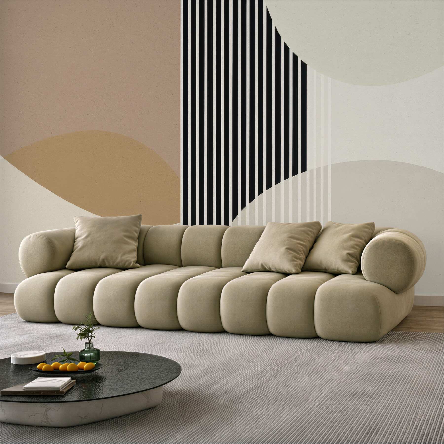 Fototapeta geometryczne łuki w stylu modernistycznym