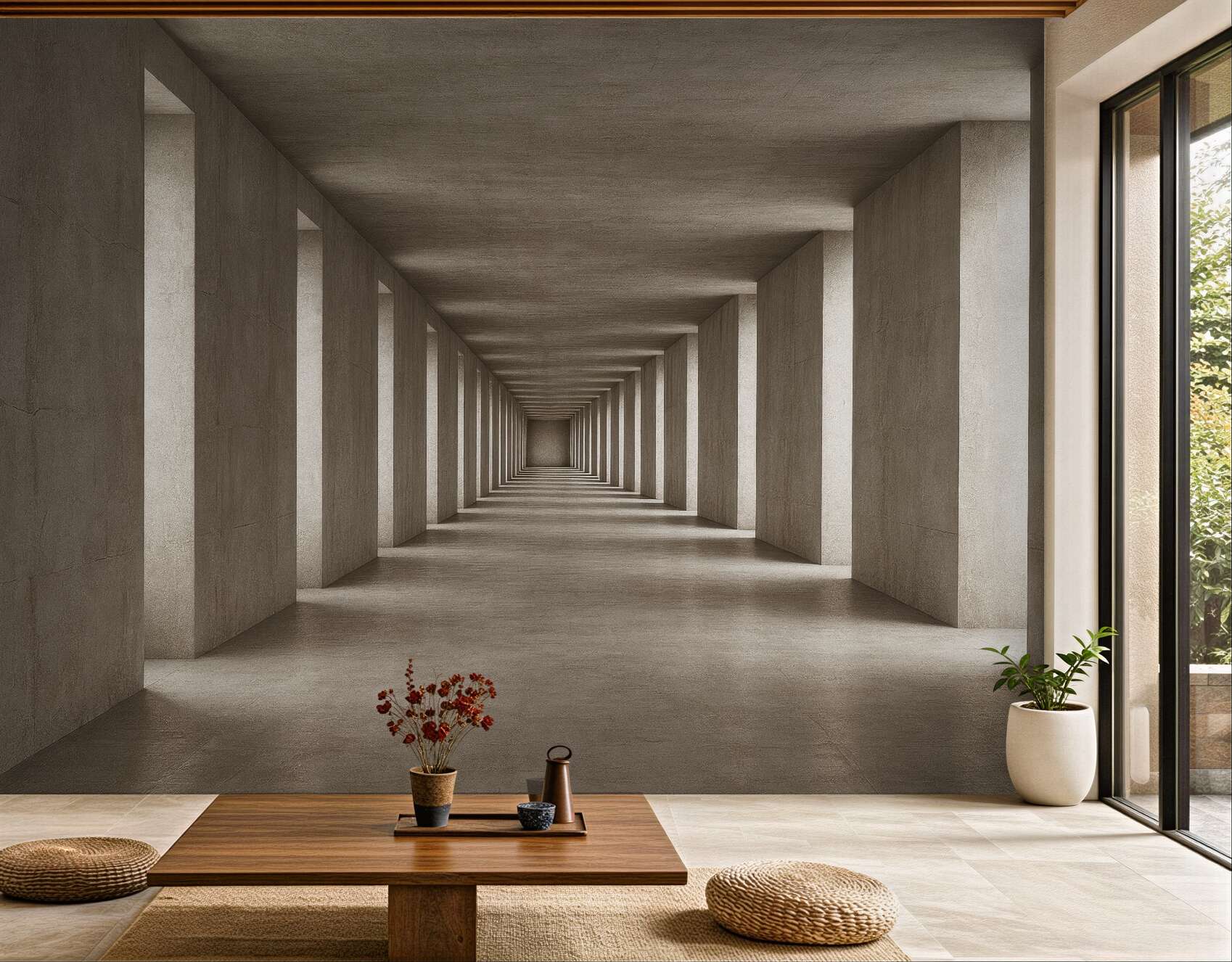 Fototapeta minimalistyczny korytarz z głębią perspektywy