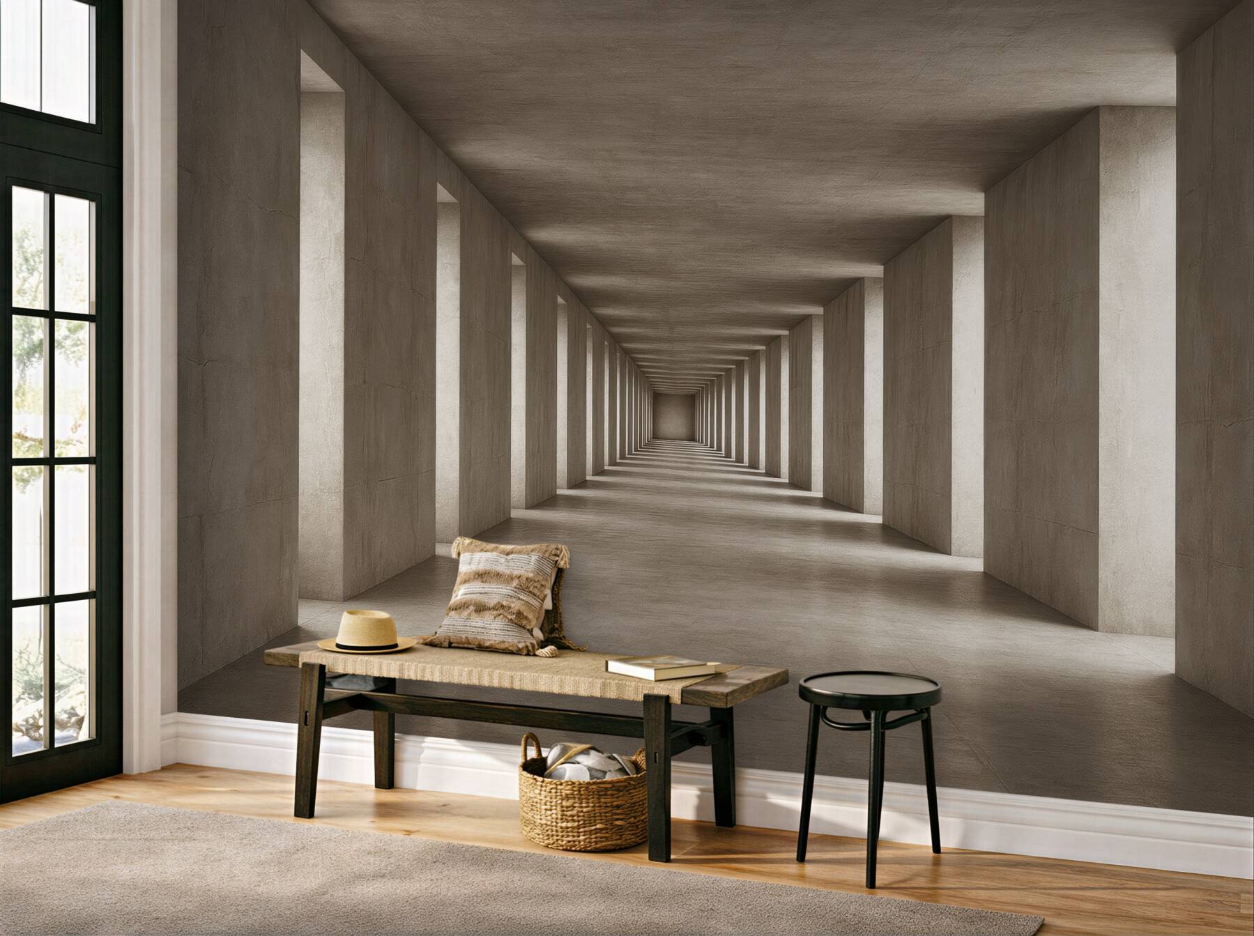 Fototapeta minimalistyczny korytarz z głębią perspektywy