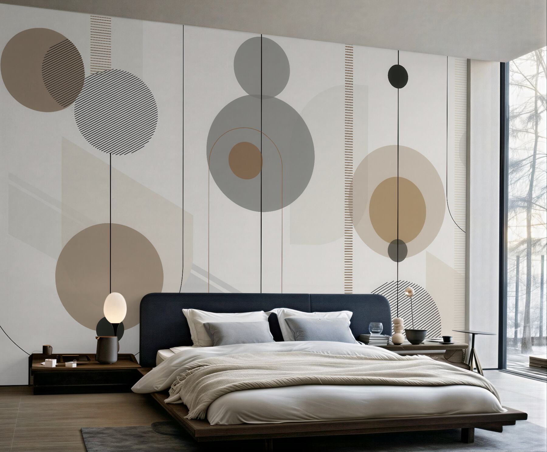 Fototapeta minimalistyczna geometria w beżowych tonach