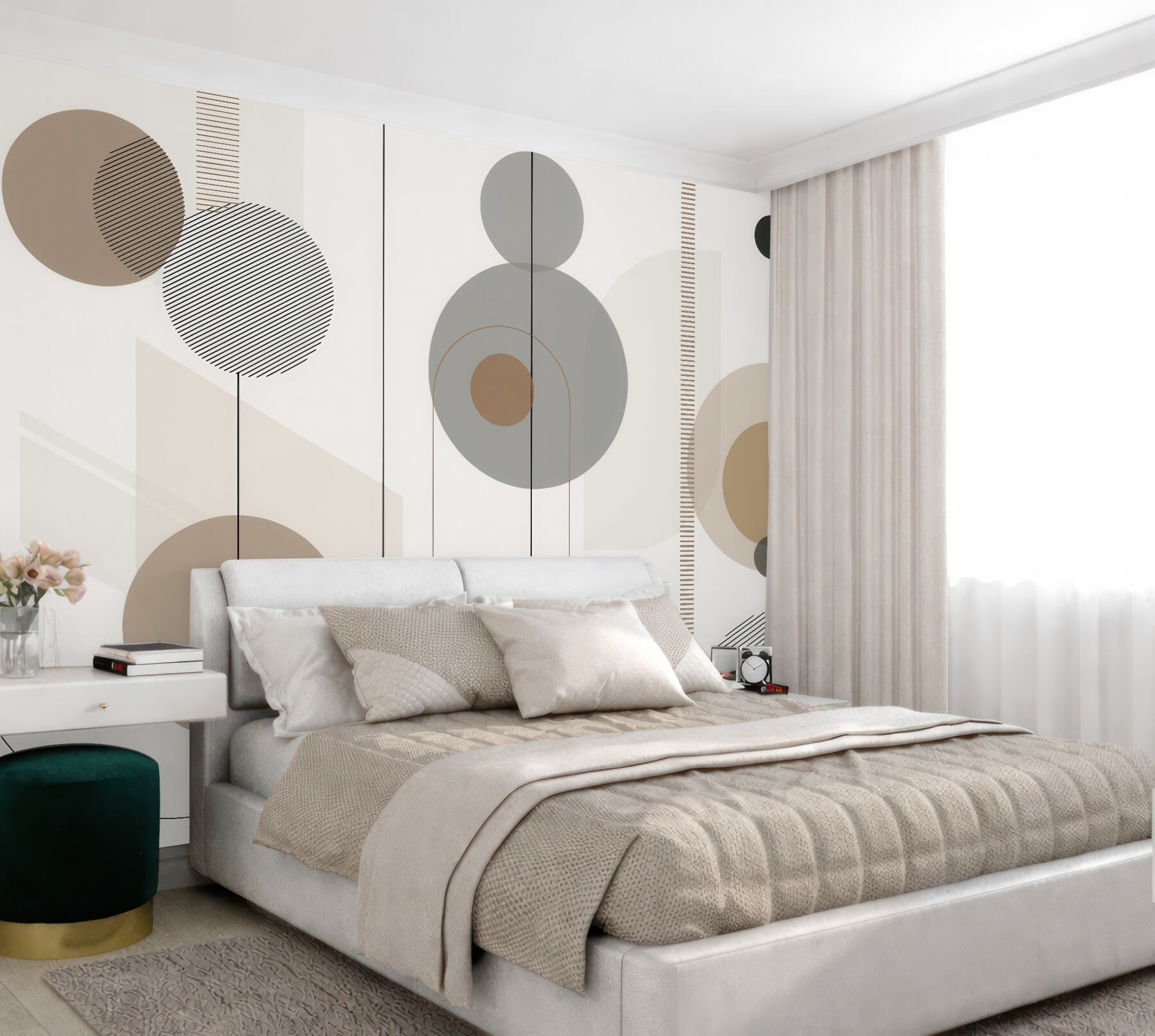 Fototapeta minimalistyczna geometria w beżowych tonach