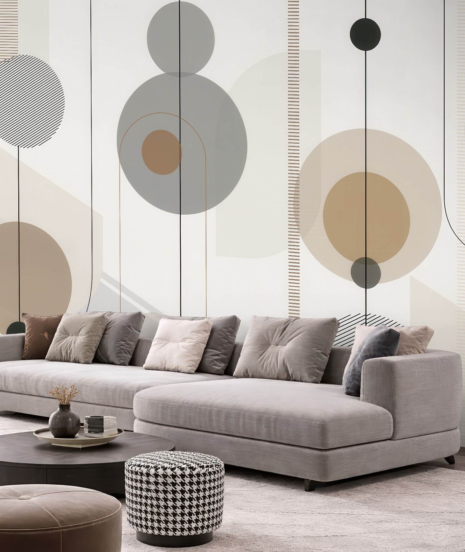 Fototapeta minimalistyczna geometria w beżowych tonach