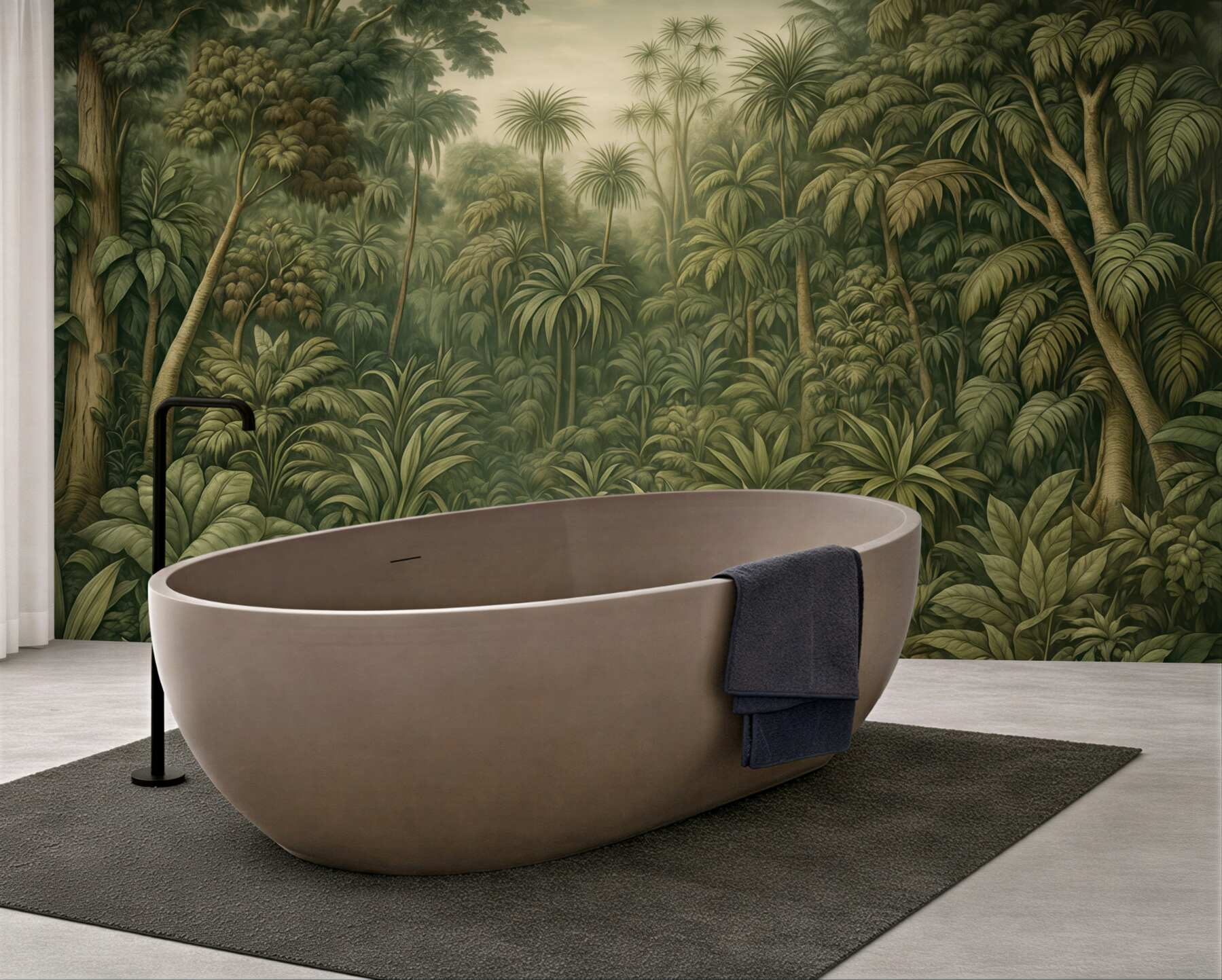 Fototapeta tajemnicza tropikalna dżungla o zmierzchu