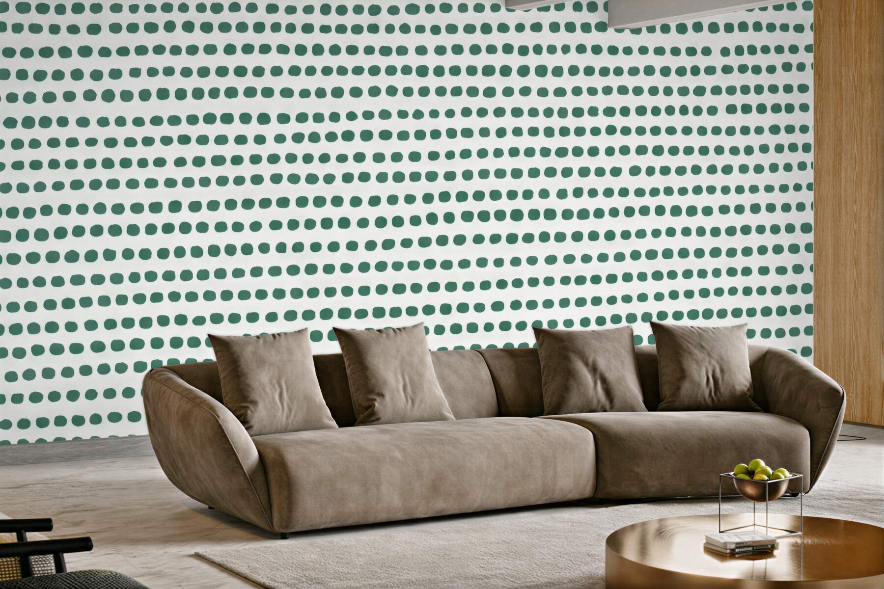 Fototapeta turkusowe kropki w rytmicznych pasach