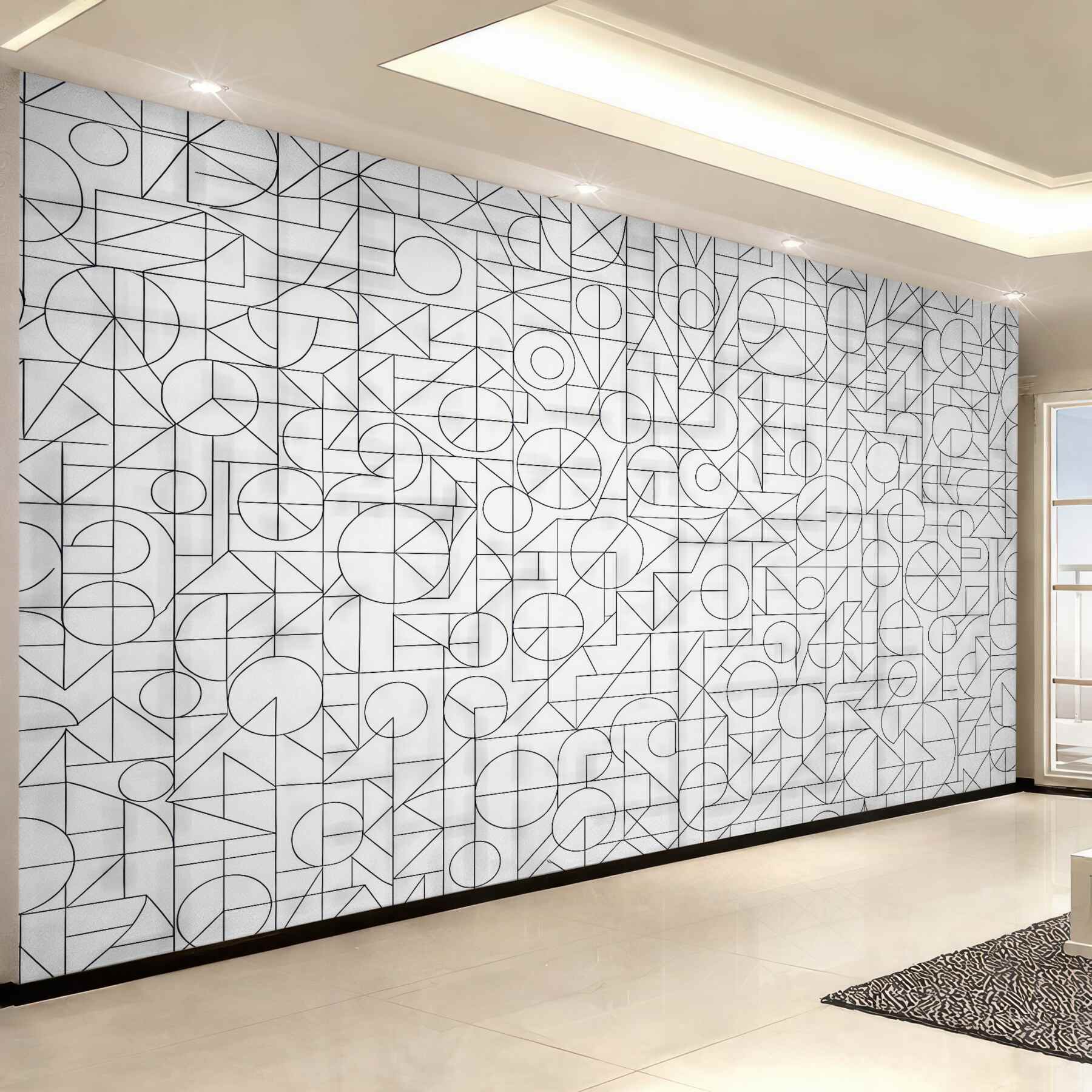 Fototapeta subtelna geometryczna mozaika w minimalistycznym stylu