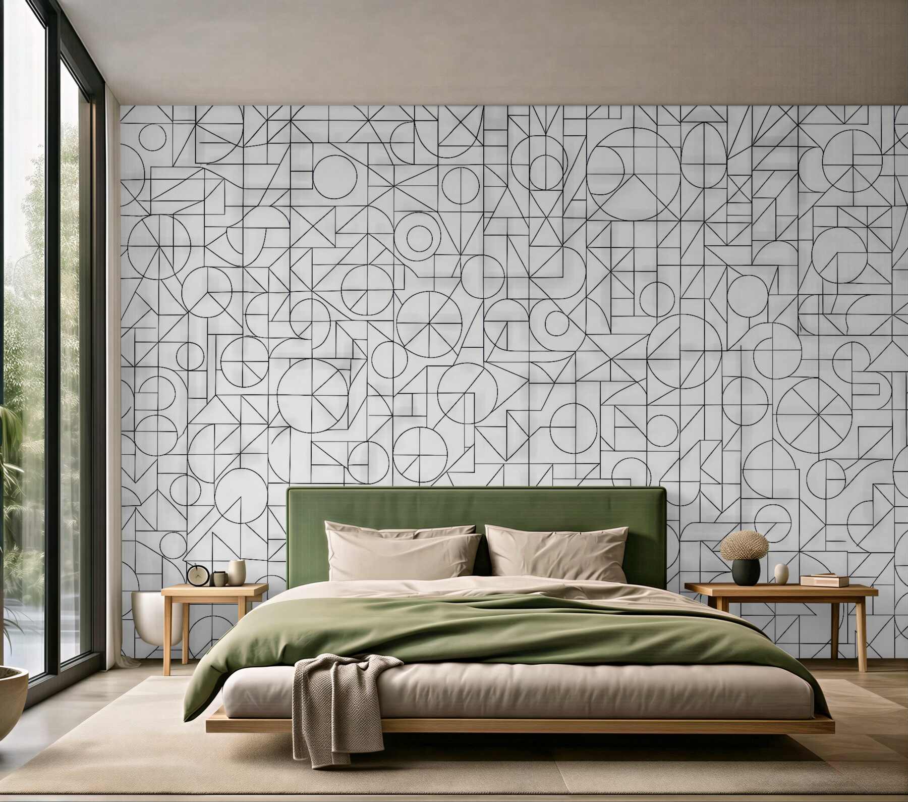 Fototapeta subtelna geometryczna mozaika w minimalistycznym stylu
