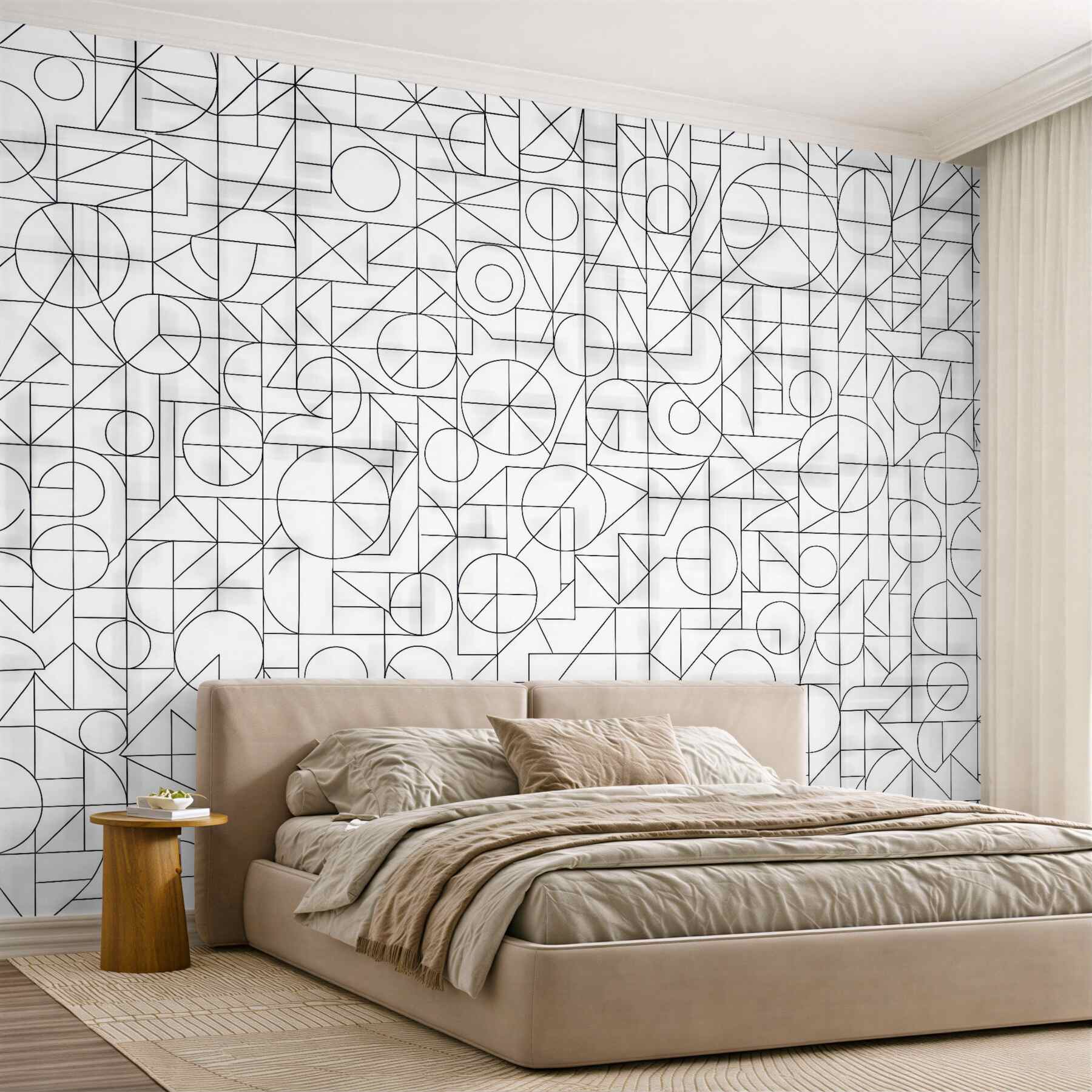 Fototapeta subtelna geometryczna mozaika w minimalistycznym stylu