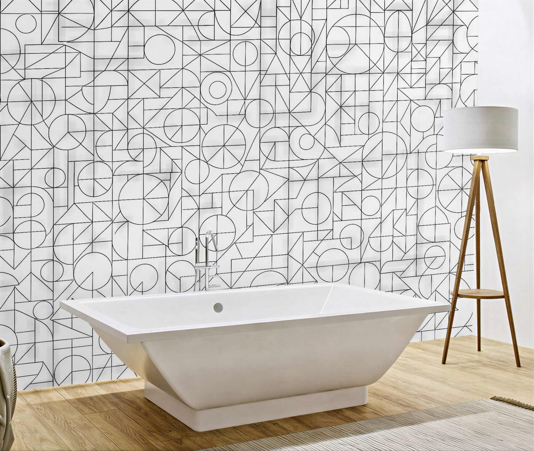 Fototapeta subtelna geometryczna mozaika w minimalistycznym stylu