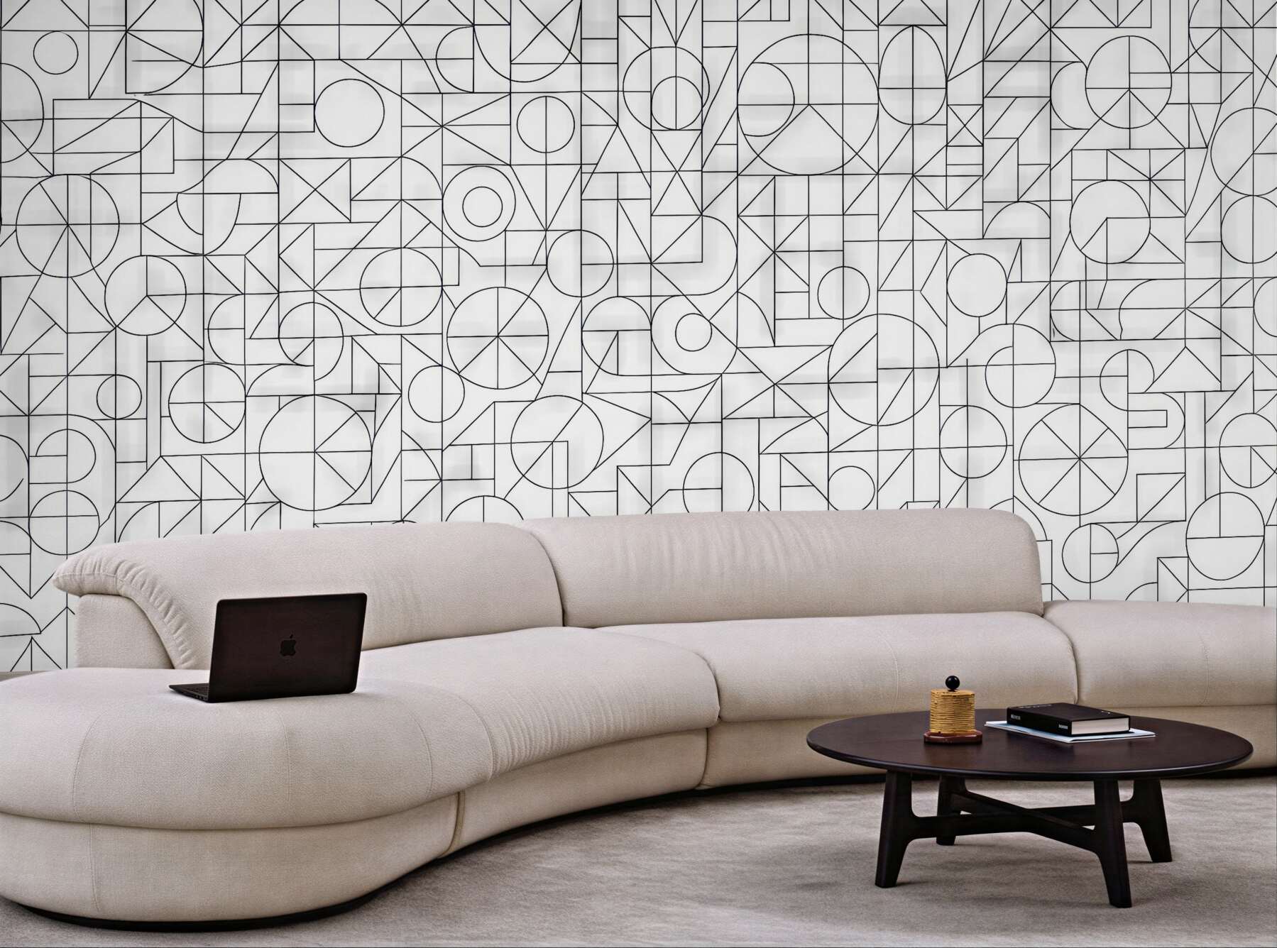 Fototapeta subtelna geometryczna mozaika w minimalistycznym stylu
