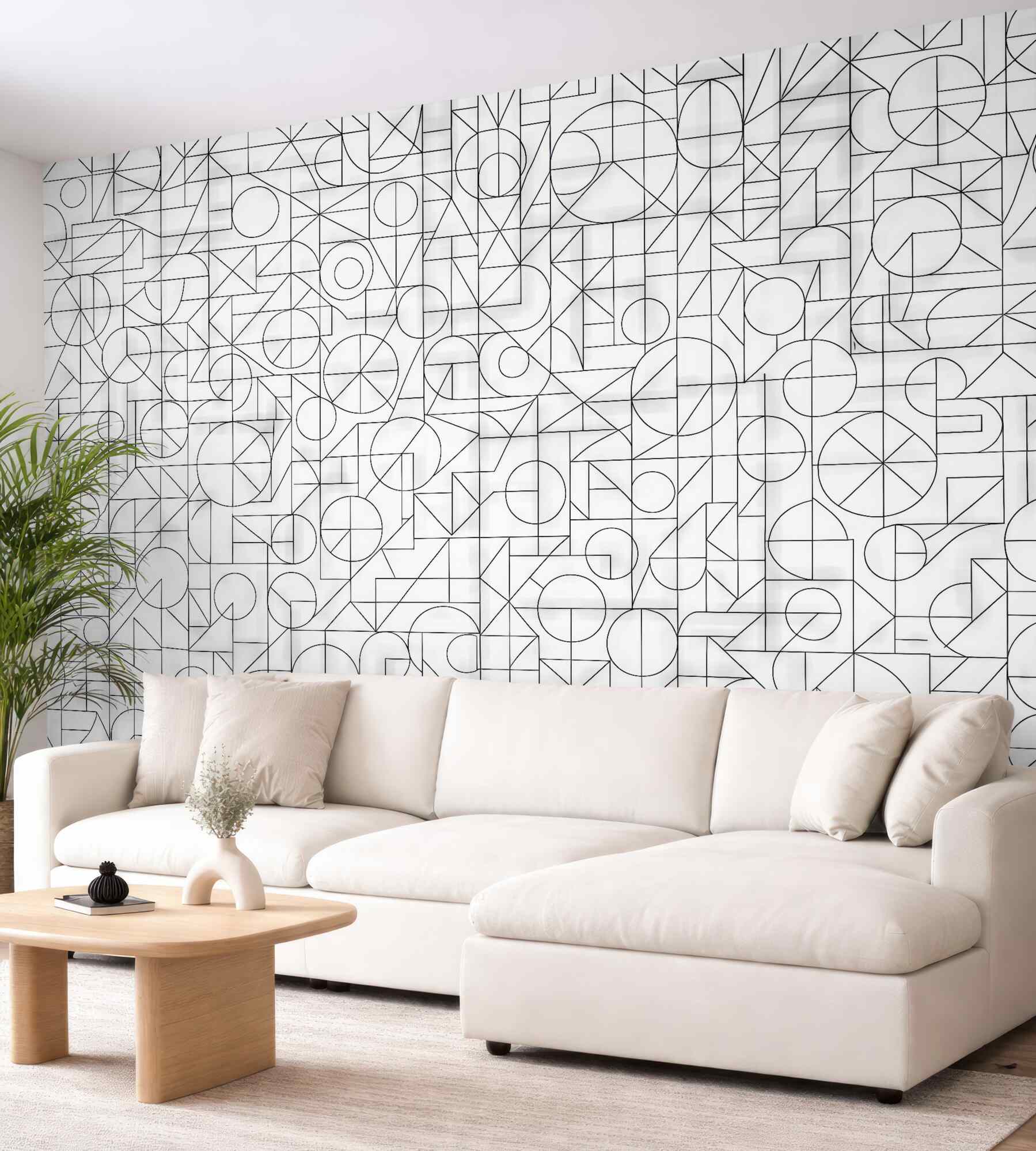 Fototapeta subtelna geometryczna mozaika w minimalistycznym stylu