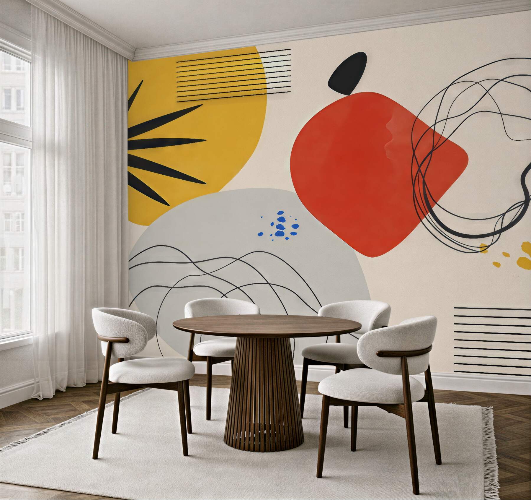 Fototapeta abstrakcyjna kompozycja w stylu modernistycznym