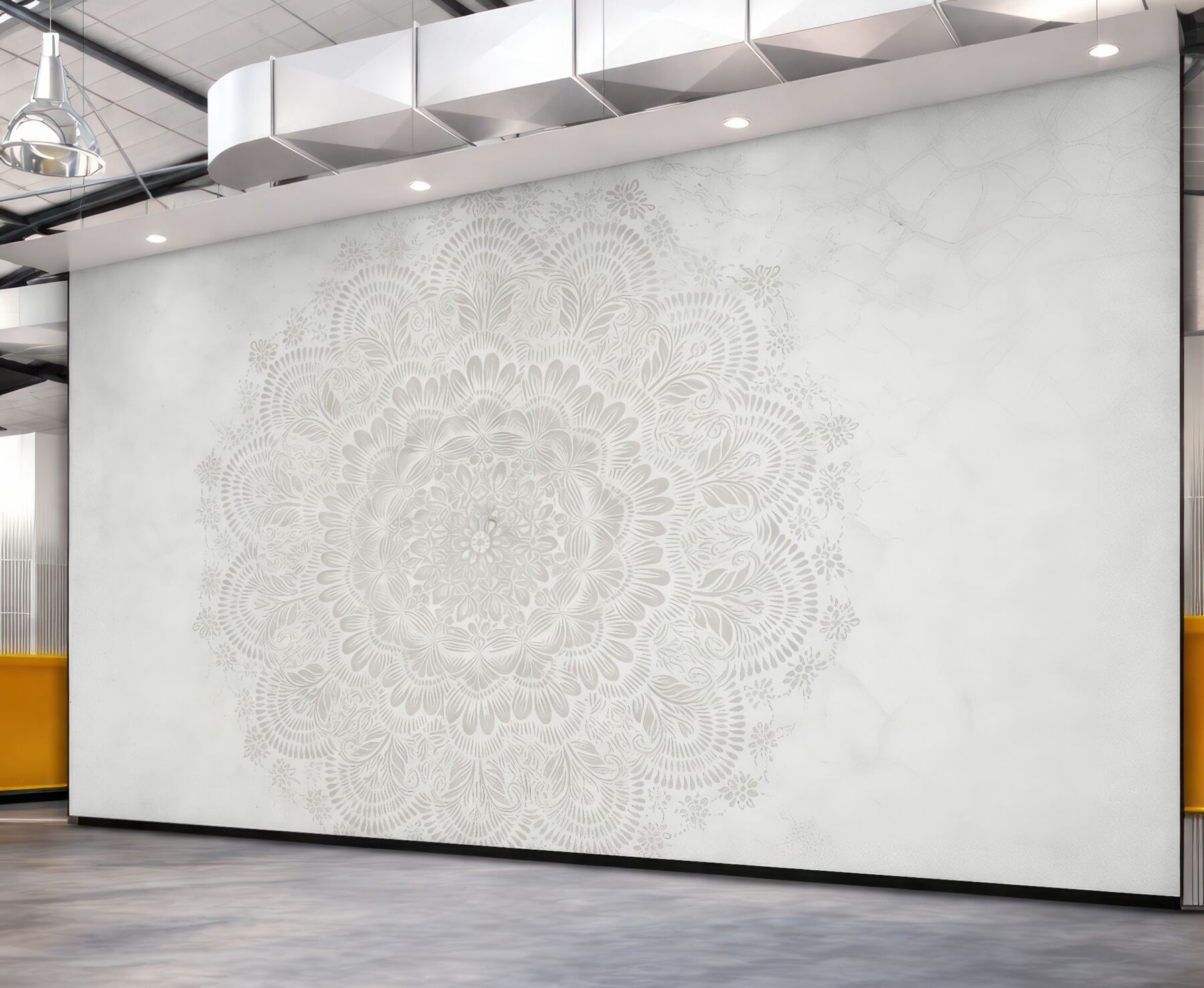 Fototapeta subtelna mandala na jasnym marmurze